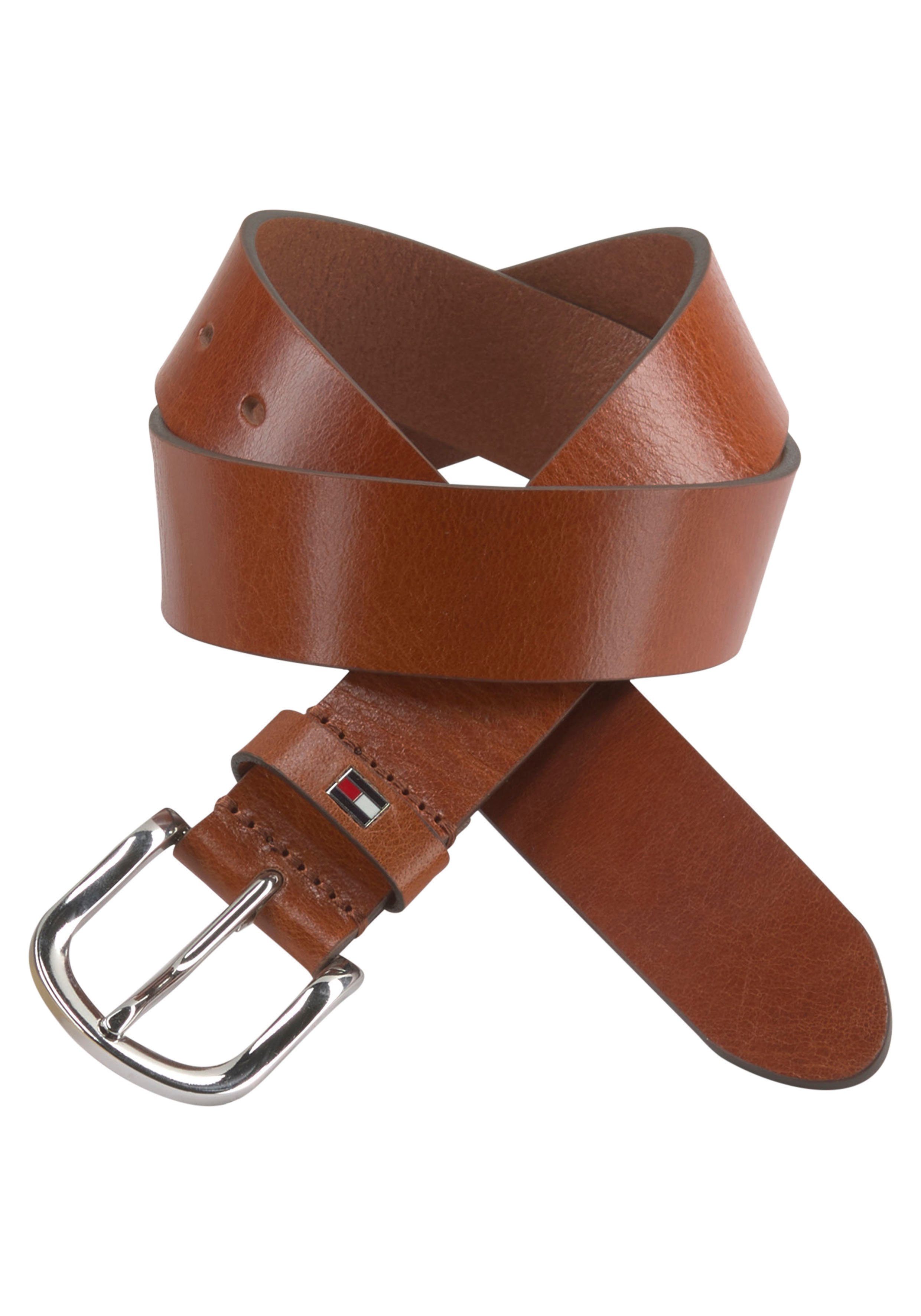 Tommy Hilfiger Ledergürtel mit dezenter Logo-Schlaufe