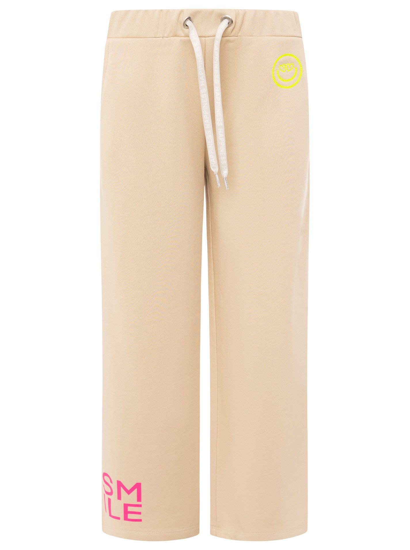 Zwillingsherz Sweathose "Alissa" mit Print und Neon Stickerei, Kordel und Eingriffstaschen