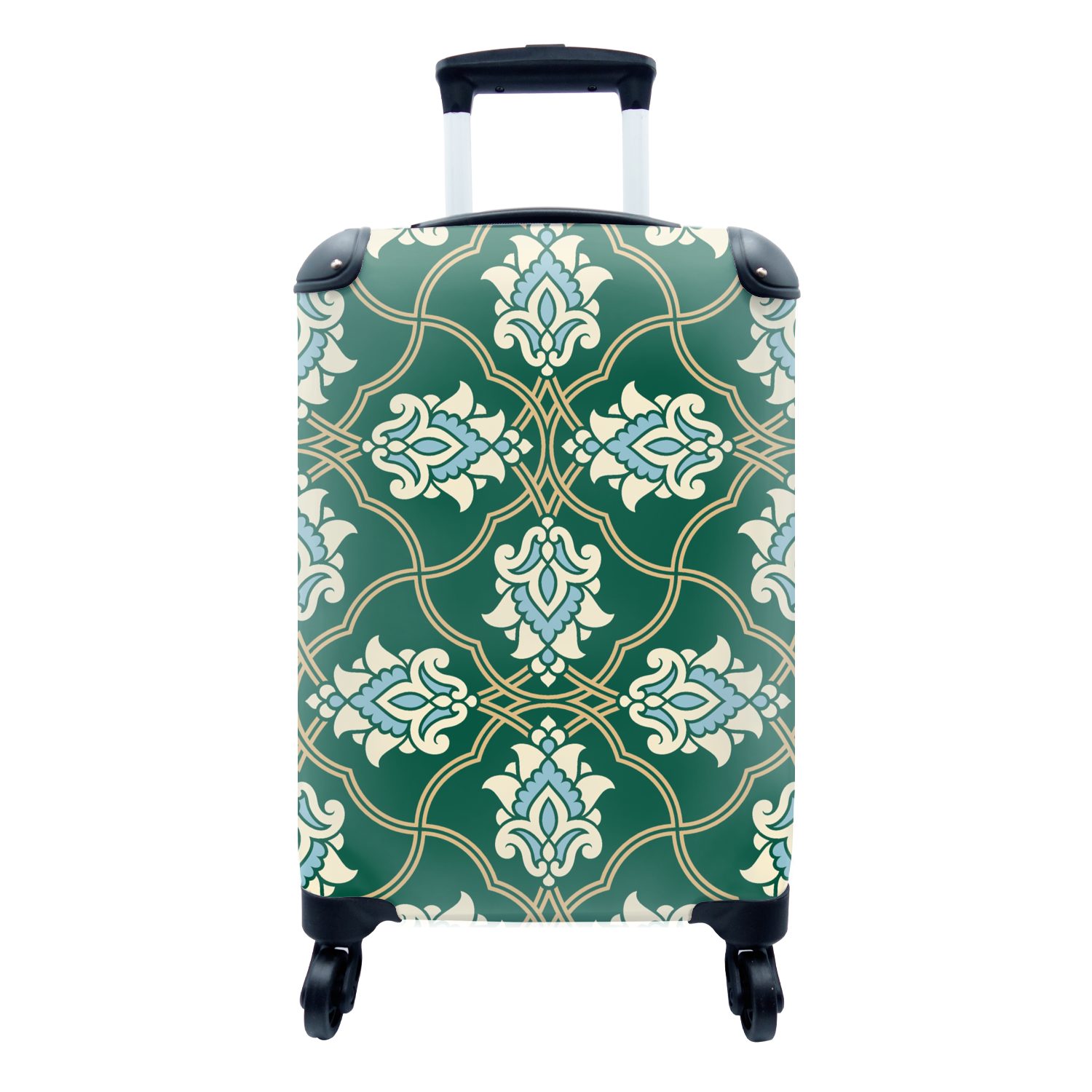 Design, Antiquitäten - Handgepäck 4 Handgepäckkoffer rollen, für Reisekoffer mit Reisetasche MuchoWow - Rollen, Ferien, Blumen Trolley,