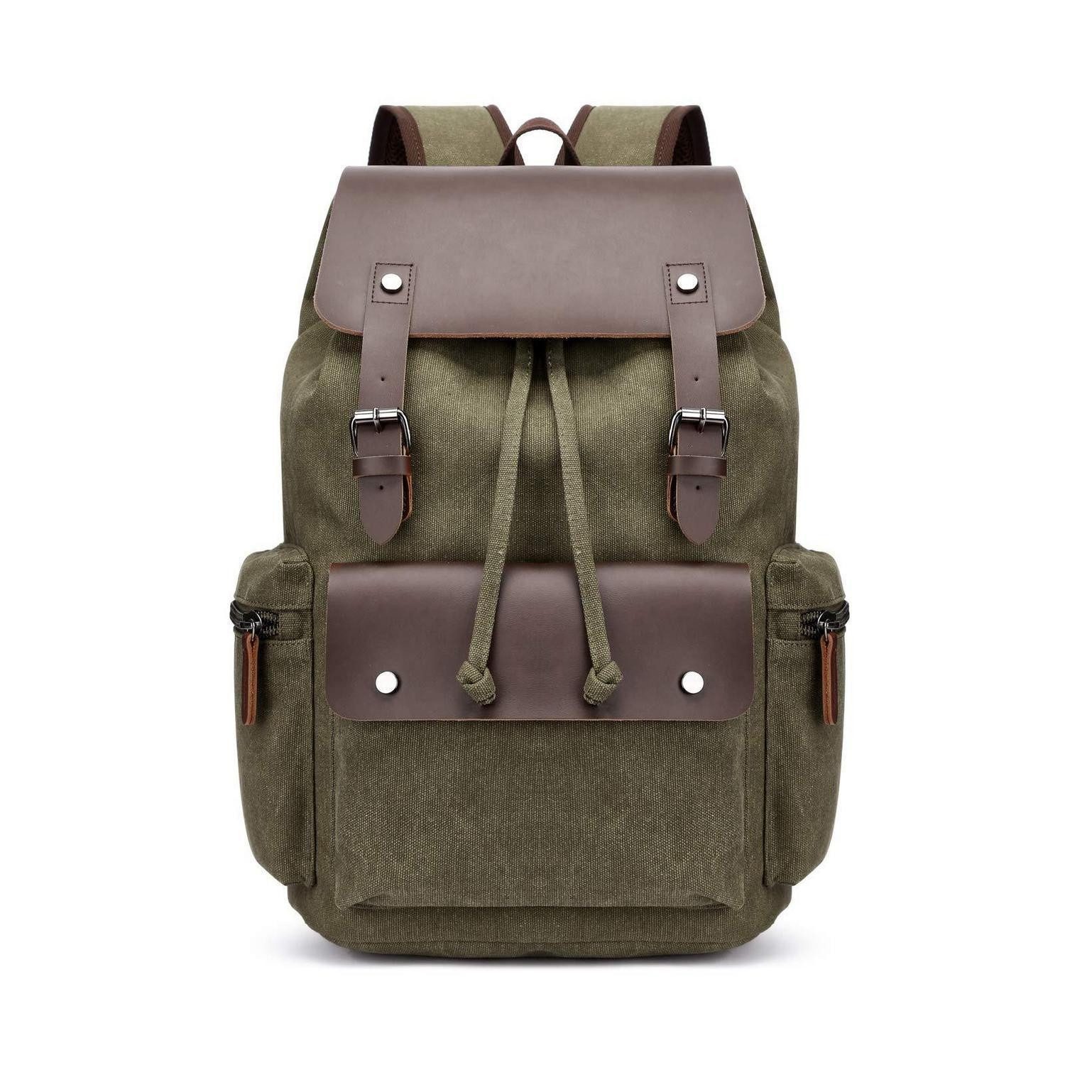 LuxusKollektion Laptoprucksack Laptop Rucksack Grün Kordelzug 15.6 Zoll