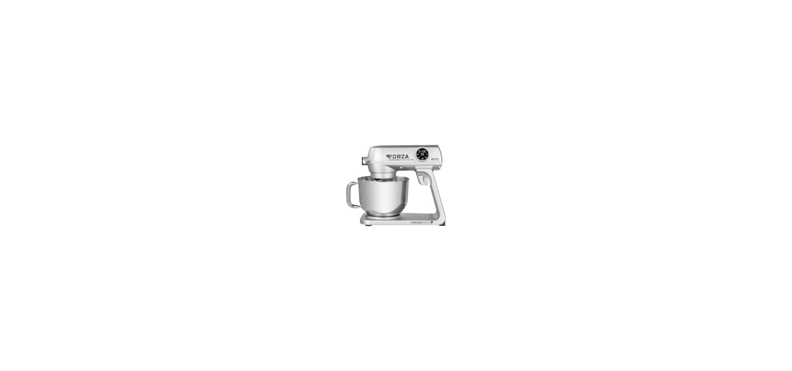 ECG Küchenmaschine ECG Küchenmaschine FORZA 6600 Metallo Argento, 1800,00 W, 6,50 l Schüssel