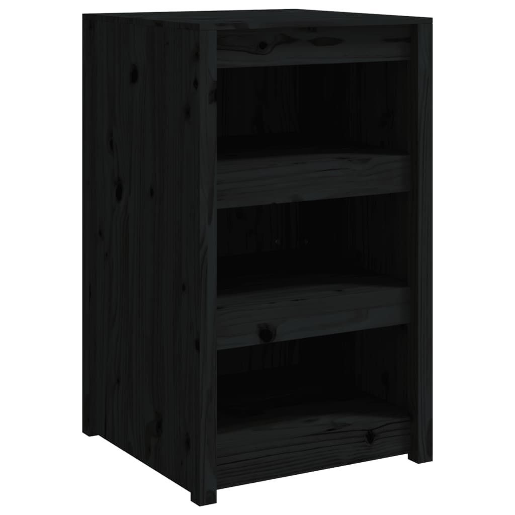 vidaXL Unterschrank Outdoor-Küchenschrank Schwarz 55x55x92 cm Massivholz Kiefer