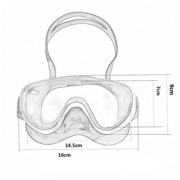 Rnemitery Taucherbrille Erwachsene Tauchmaske, Schnorchelbrille, Anti-Leck Taucherbrille