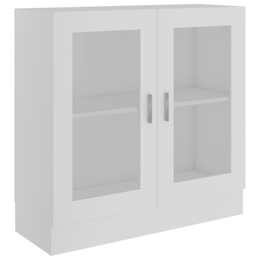 Vitrinenschrank Bücherregal Weiß 82,5x30,5x80 vidaXL cm 1-tlg. Holzwerkstoff,