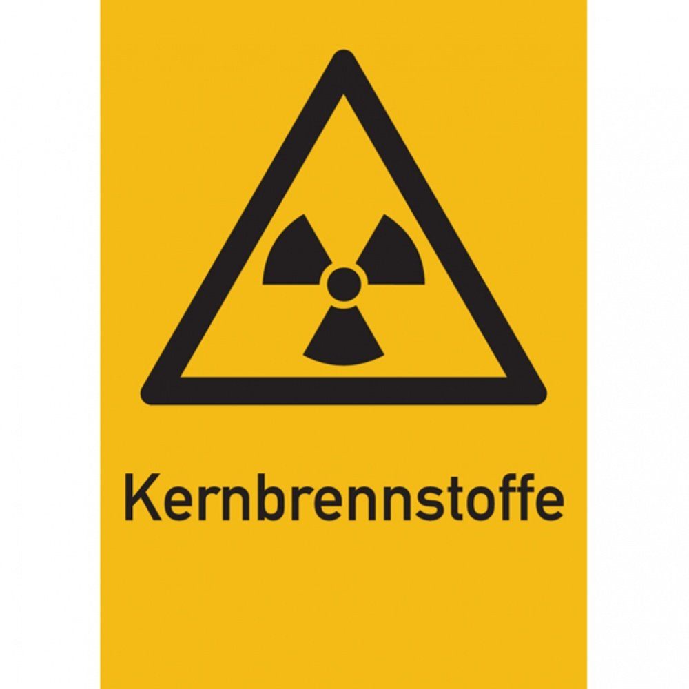 König Werbeanlagen Hinweisschild Warnschild, Kernbrennstoffe (WS 130)