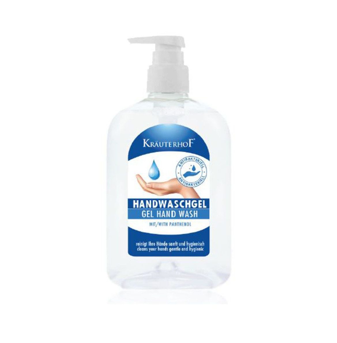 Kräuterhof Handseife Kräuterhof Handwaschgel 500 ml antibakteriell, 1-tlg., Antibakterielle Formel, Spendet Feuchtigkeit