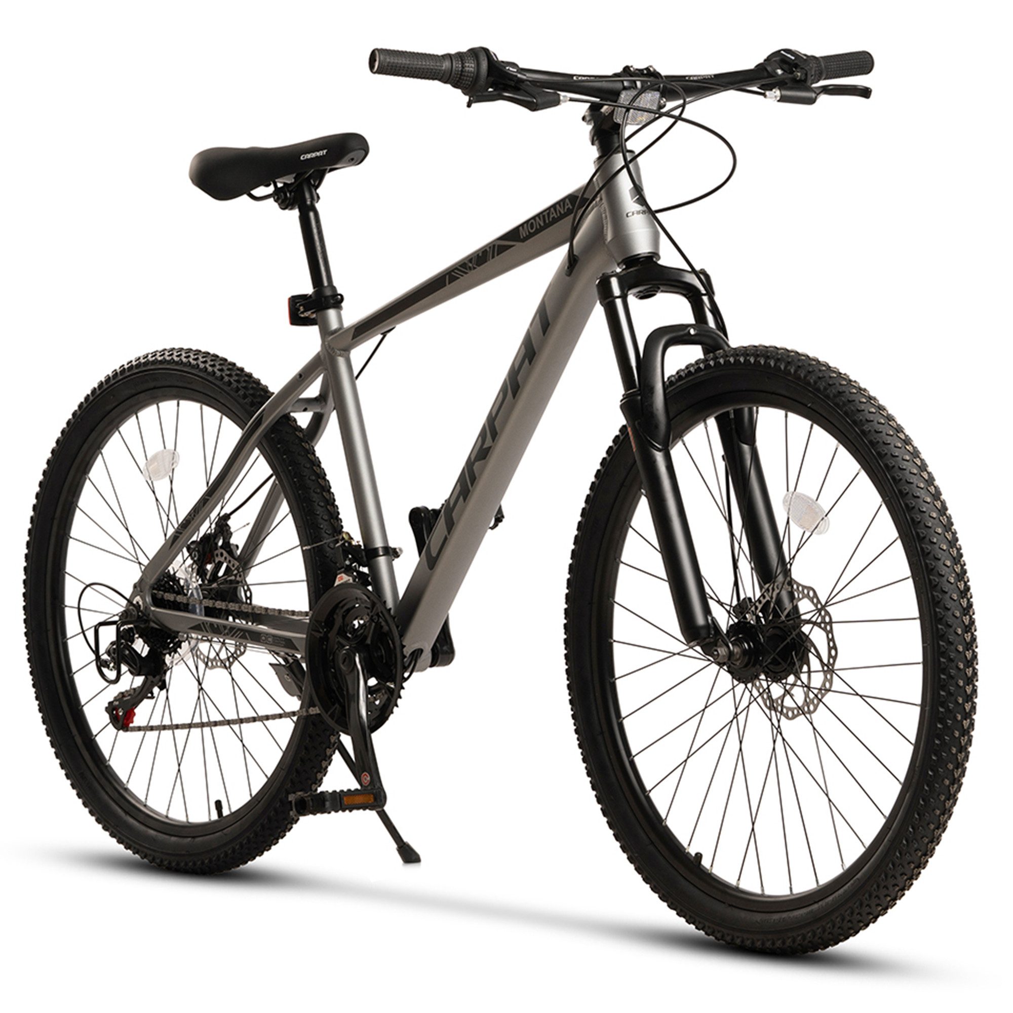 CARPAT SPORT Mountainbike 24 26 29 Zoll Fahrrad für Herren Damen, Mädchen und Jungen, 21 Gang Shimano TZ Schaltwerk, Kettenschaltung, Aluminium Rahmen, Jugendfahrrad MTB Hardtail Kinder Fahrrad