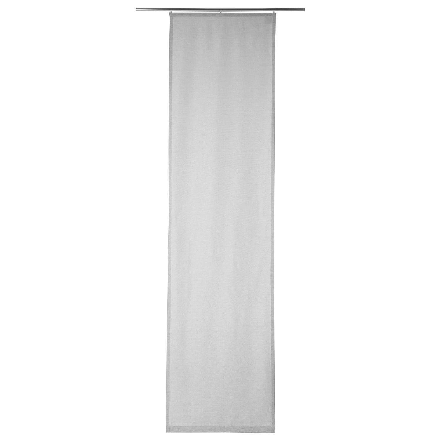 Schiebegardine Flächenvorhang, B 60 cm, L 245 cm, Silbergrau, (1 St), halbtransparent, Polyester, inkl. Technik, waschbar bis 40 °C