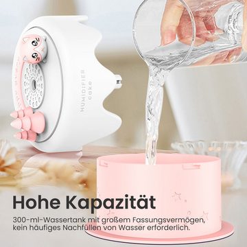 MAGICSHE Luftbefeuchter Mini-Kuchen stummschalten Humidifiers mit Nachtlicht