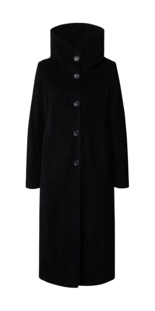 Milo Wintermantel Stacy (Wollmischung, warm, mit Kapuze) schwarz Damen