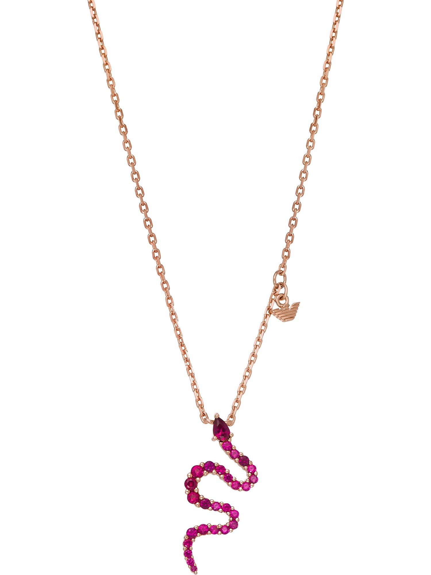 Collier Emporio Armani Damen-Kette 925er Silber Glasstein