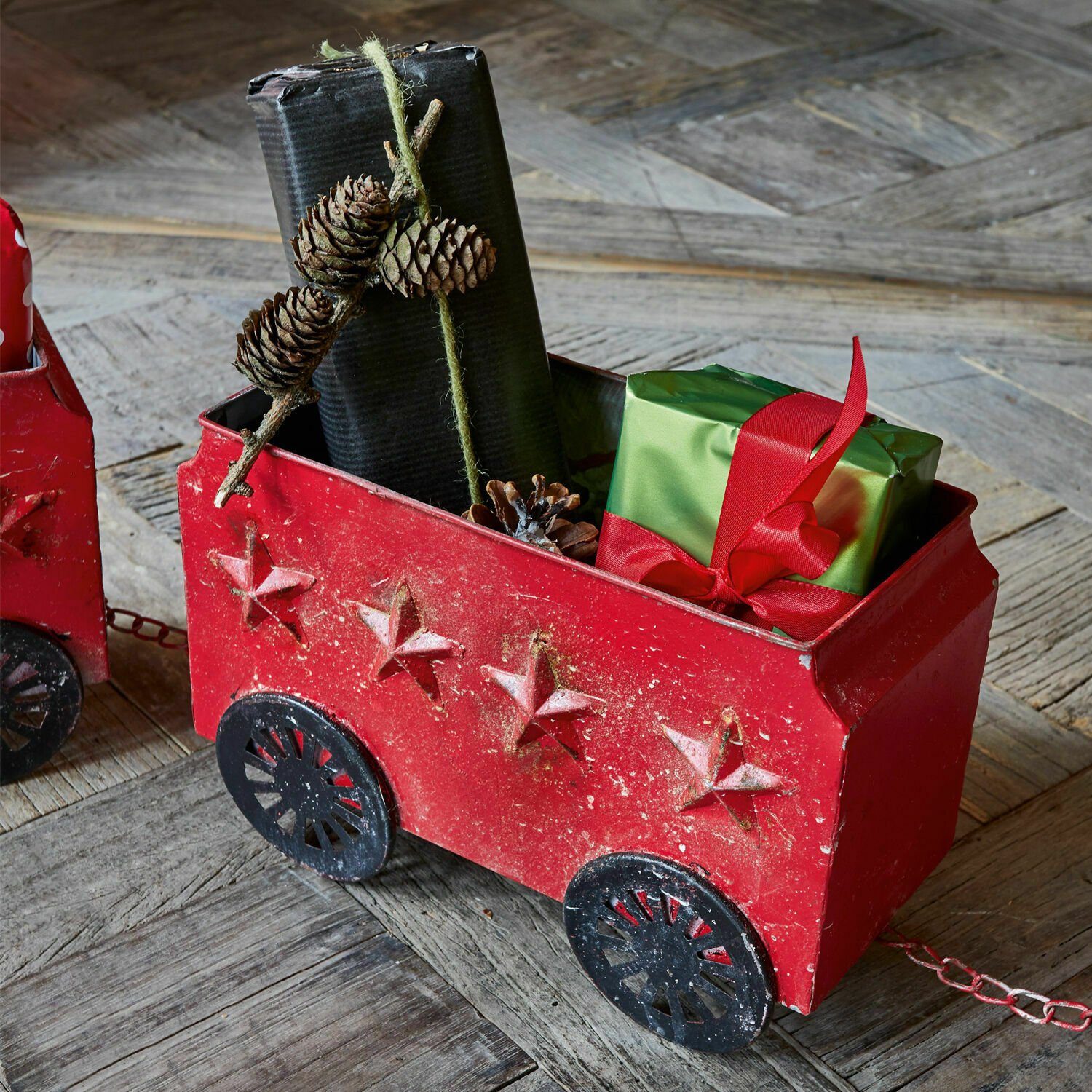 Deko-Zug Ayene rot/schwarz Mirabeau Weihnachtsfigur