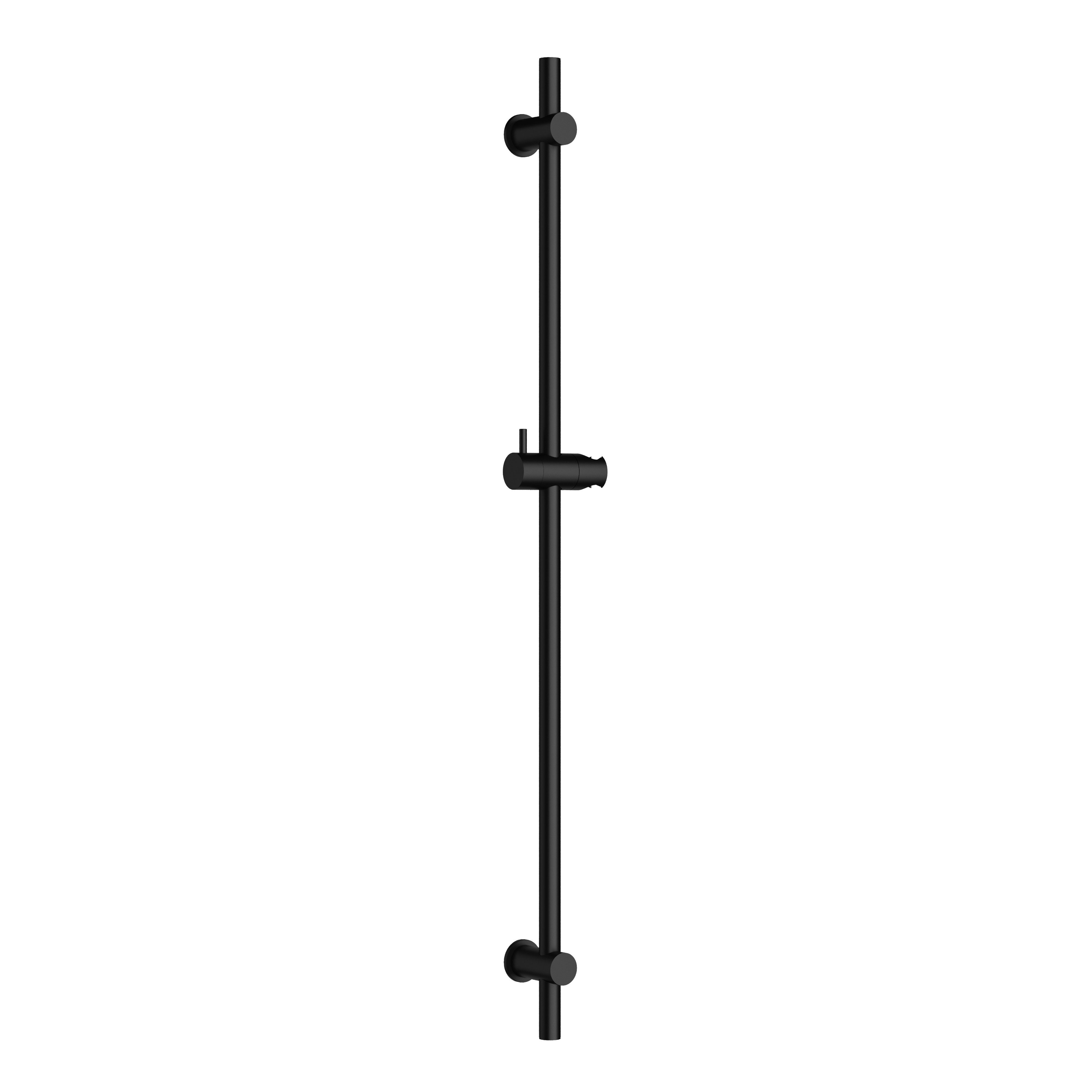 CHRIS BERGEN Duschstange Brausestange aus Metall mit variabler Halterung Länge: 90 cm, in Chrom und Schwarz matt