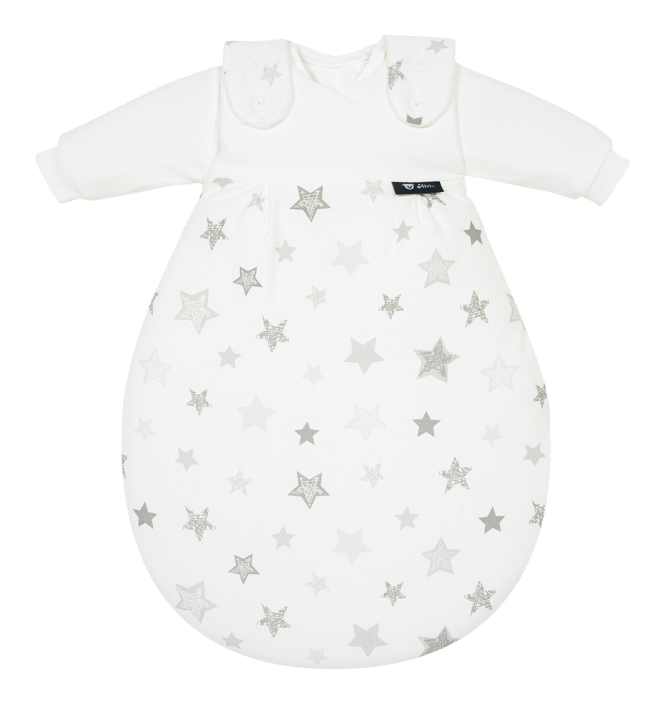 Alvi® Babyschlafsack Alvi Schlafsack Baby Mäxchen 3tlg. Exclusiv, Winterschlafsack größenverstellbar mitwachsend atmungsaktiv mit umlaufendem Reißverschluss aus Baumwolle