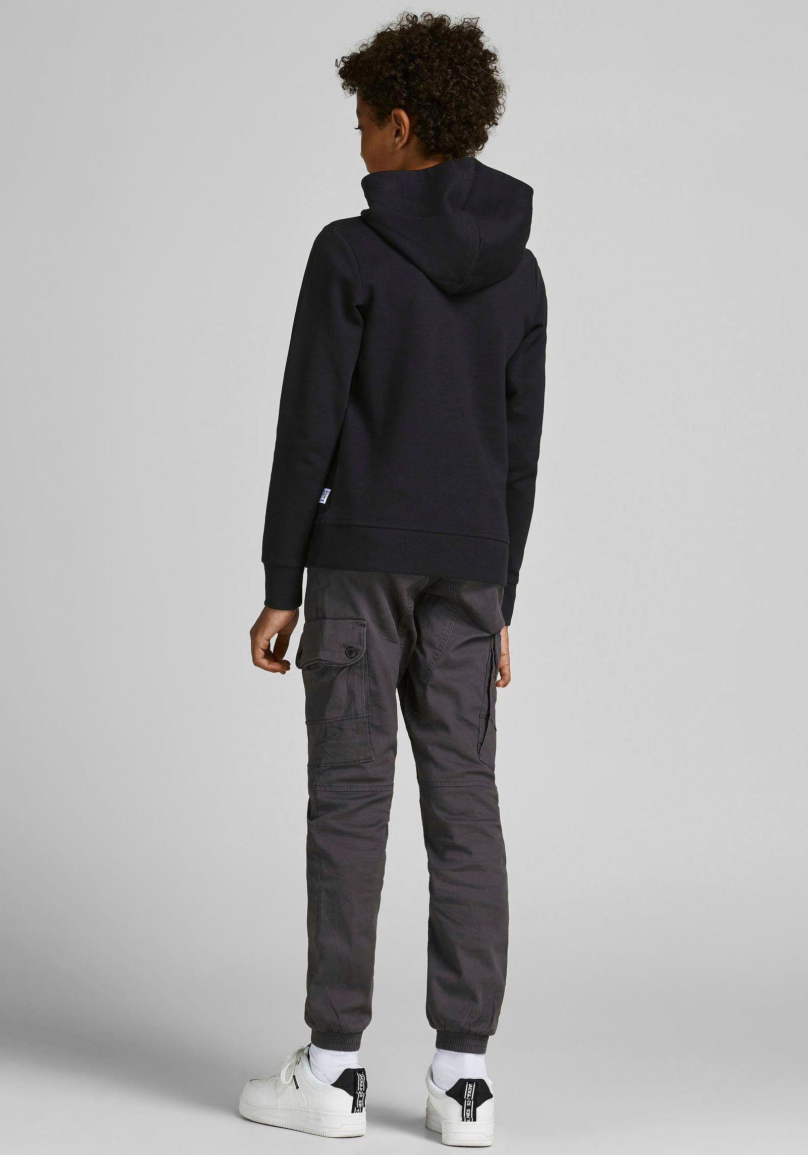 Jack & Jones Junior Kapuzensweatshirt HOOD JJEBASIC SWEAT NOOS black