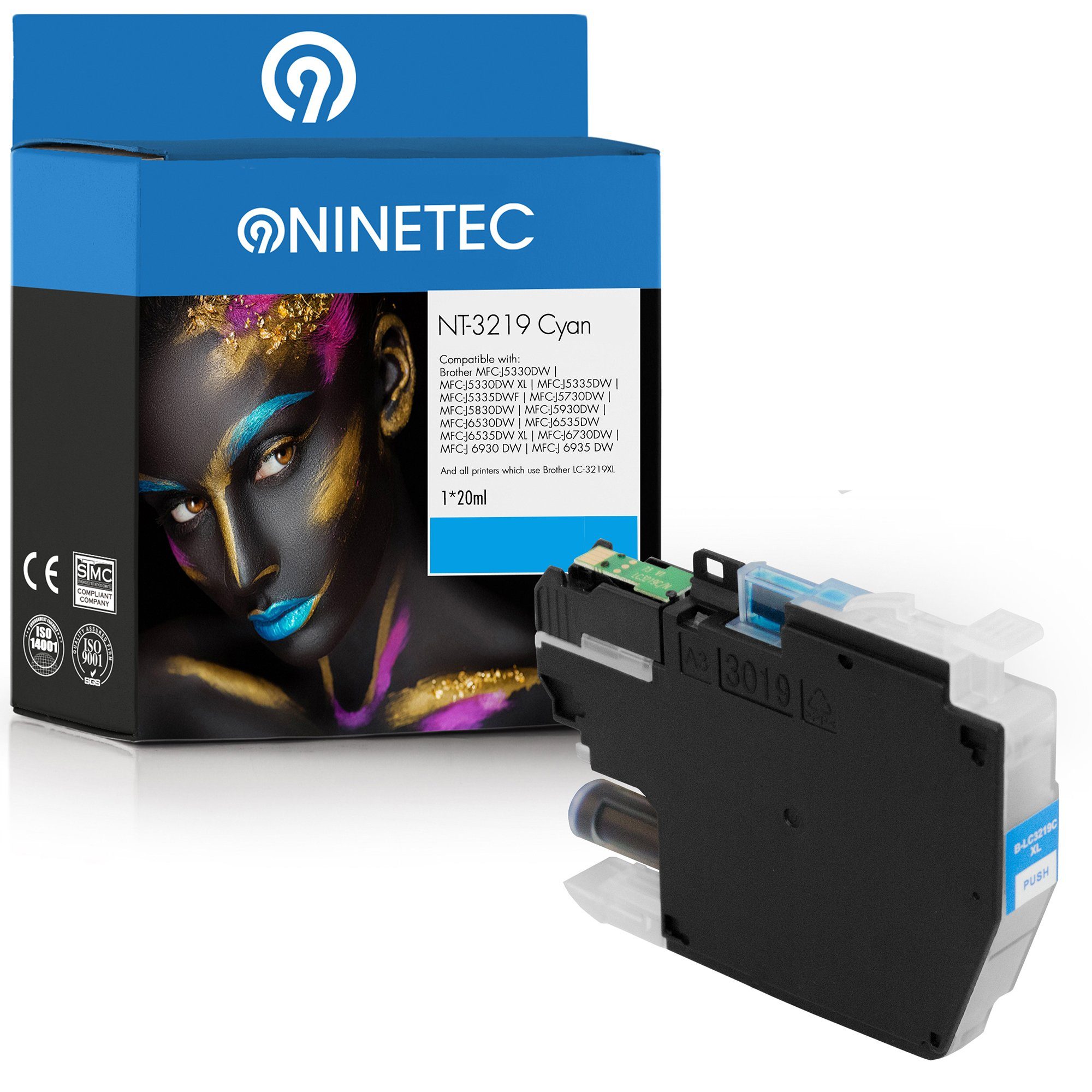 NINETEC ersetzt Brother LC-3219 3219XL Tintenpatrone
