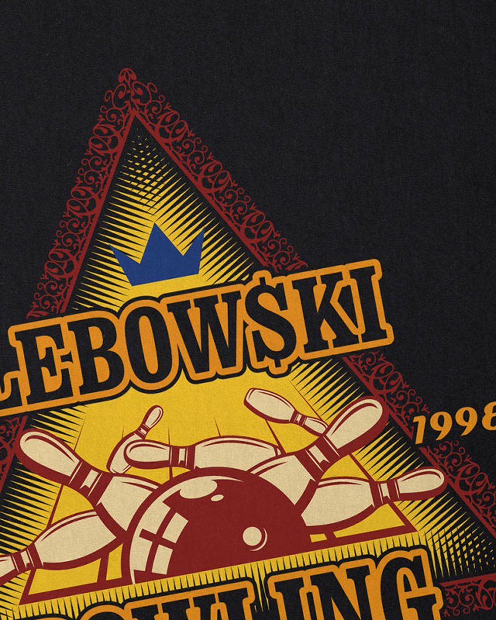 Rude Lebowski schwarz Bowler Dude Bowling Print-Shirt Herren style3 T-Shirt Big