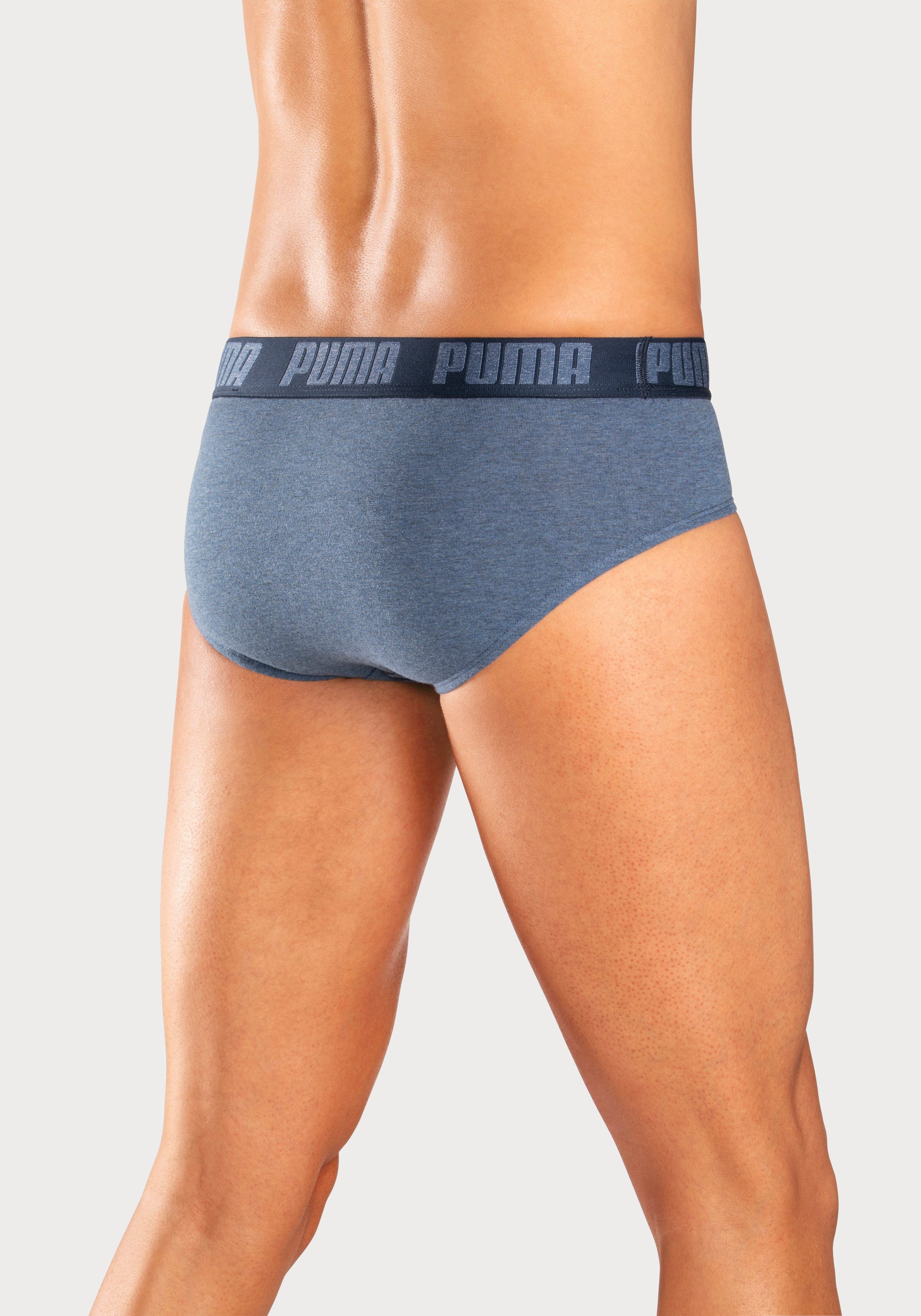 PUMA Slip PUMA MEN EVERYDAY BRIEFS (2er Pack) mit Logobund