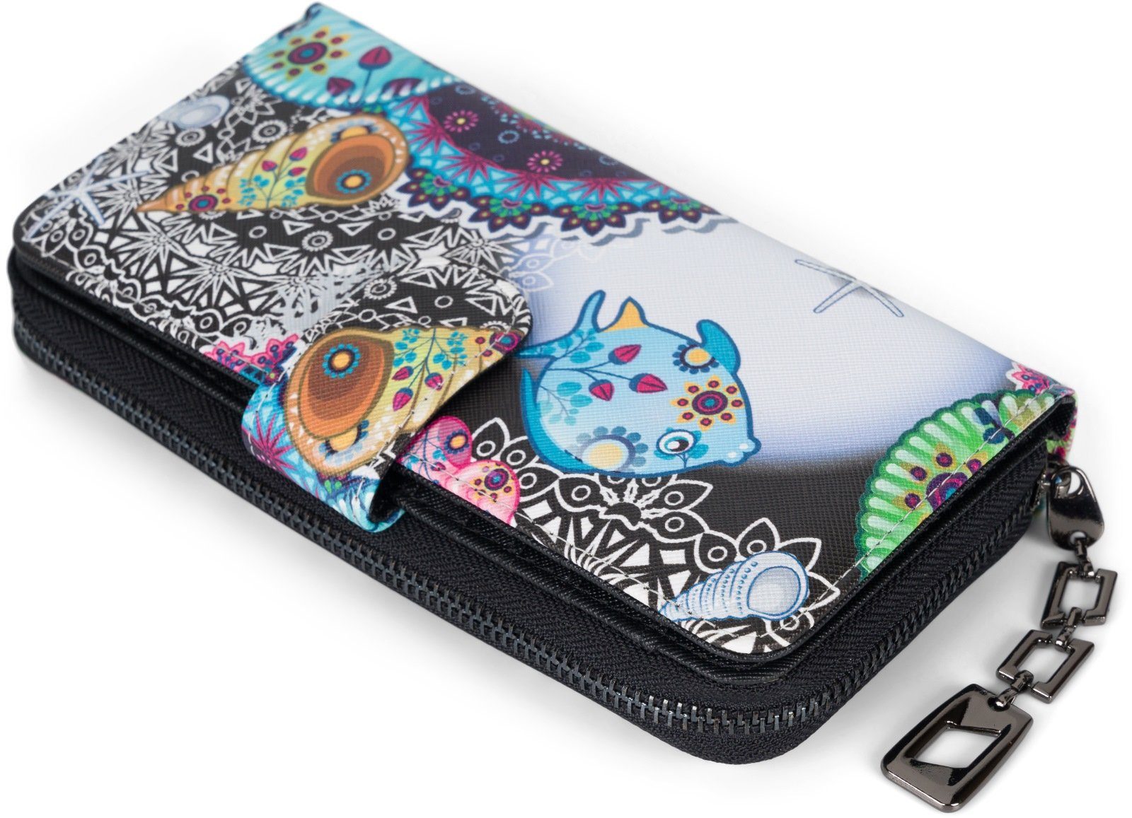 styleBREAKER Geldbörse Geldbörse mit Ethno Blumen und Blüten Muster (1-tlg) günstig online kaufen