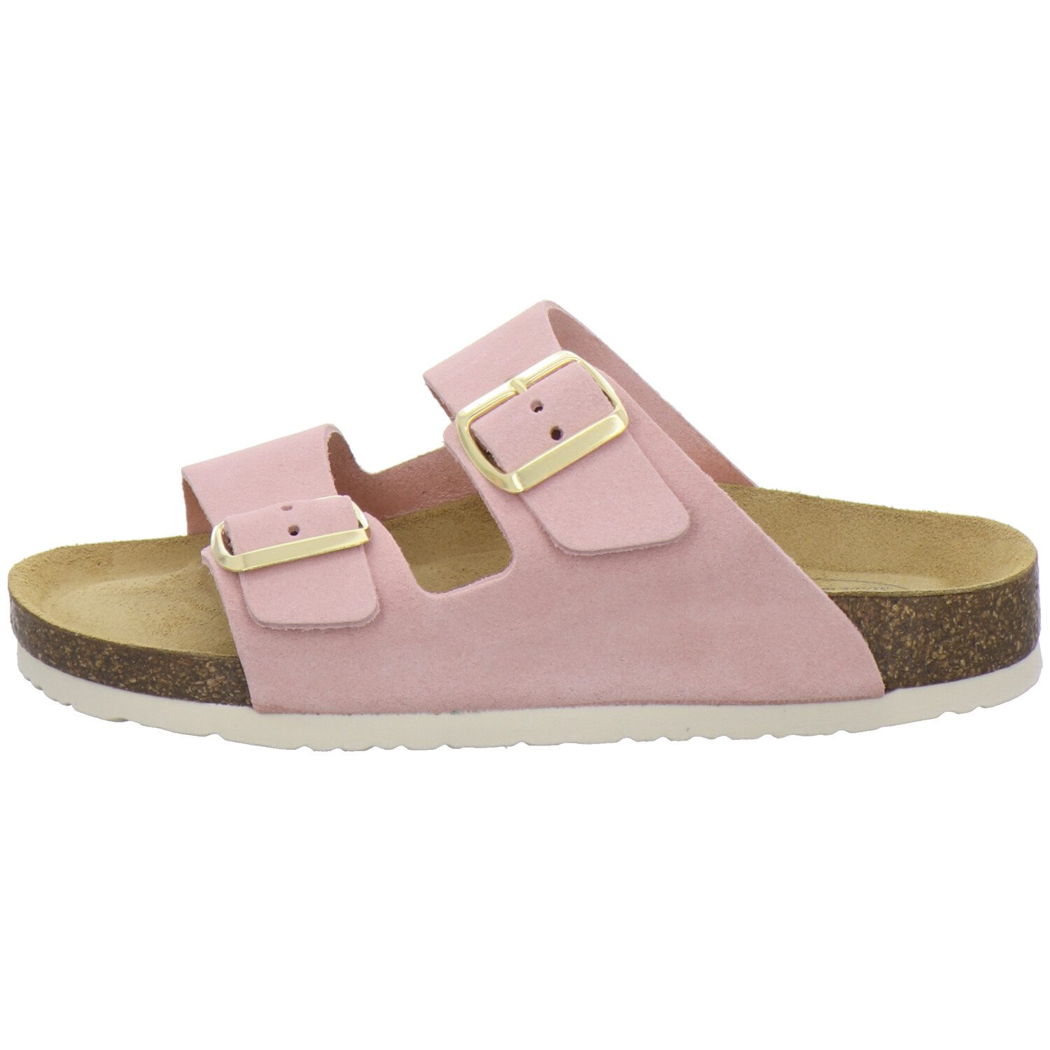 AFS-Schuhe 210032 Zweischnaller Pantolette für Damen mit Fußbett, bequeme Sandalen aus Leder