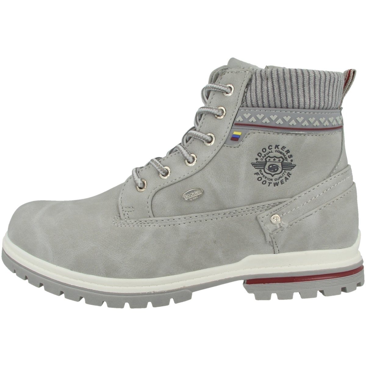 Dockers by Gerli 45BI701 Mädchen, Unisex Kinder Schnürboots grau