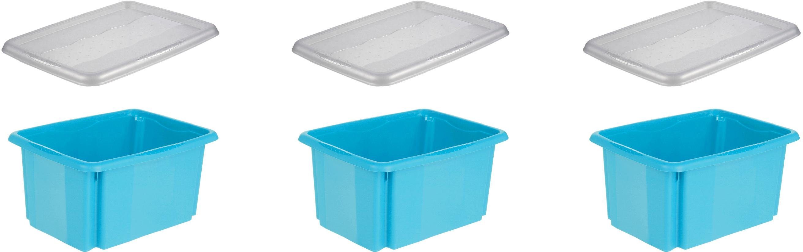 Deckel, keeeper Aufbewahrungsbox, Kunststoff (Set, mit emil 15 L, 3 hochwertiger St), Organizer