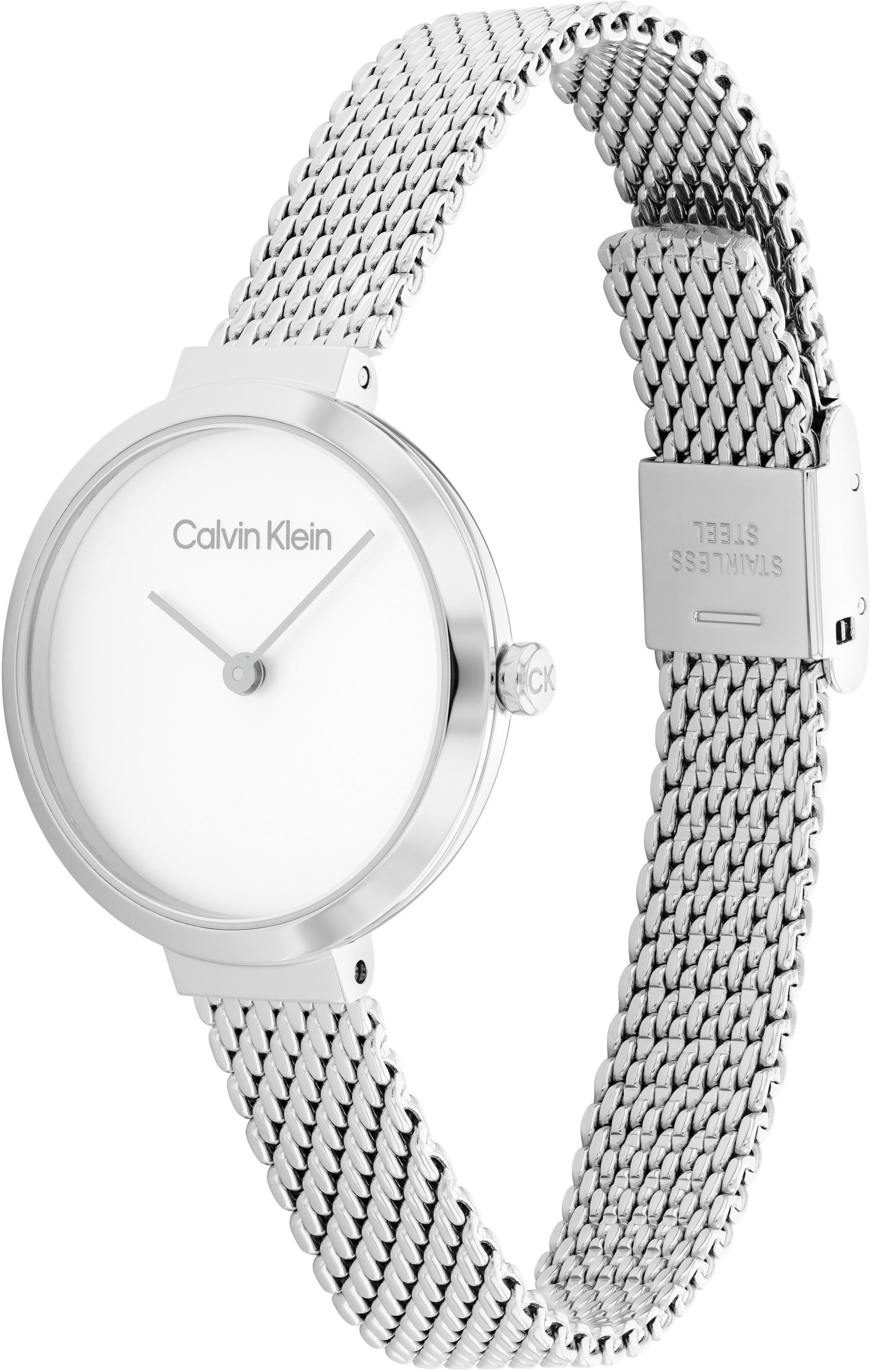 T 28 mm, Bar Calvin Klein 25200082 Mesh Quarzuhr Minimalistic