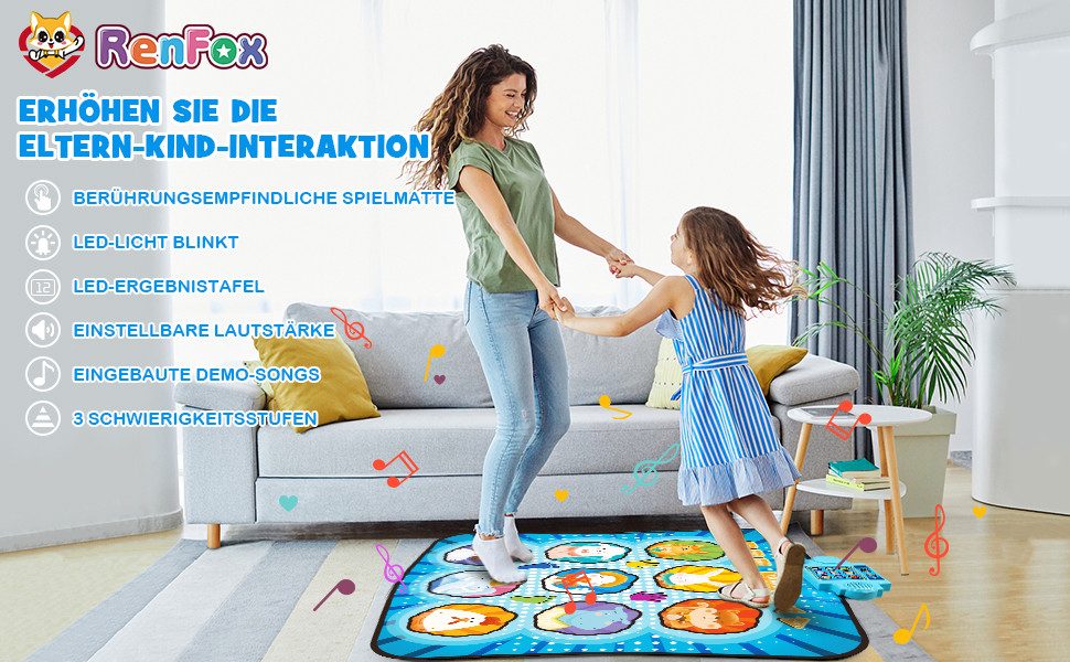 Vivitar Spielmatte Tanzmatte Spielzeug für Kinder Mädchen Jungen, 3 Herausf günstig online kaufen