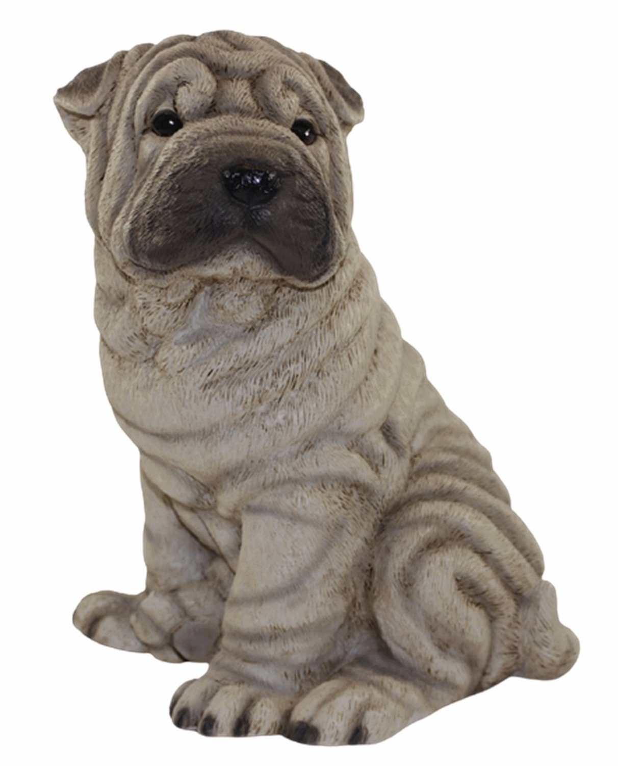 Lebensecht Castagna Kollektion Deko Figur Hund Welpe 23cm sitzend aus Resin  - .de