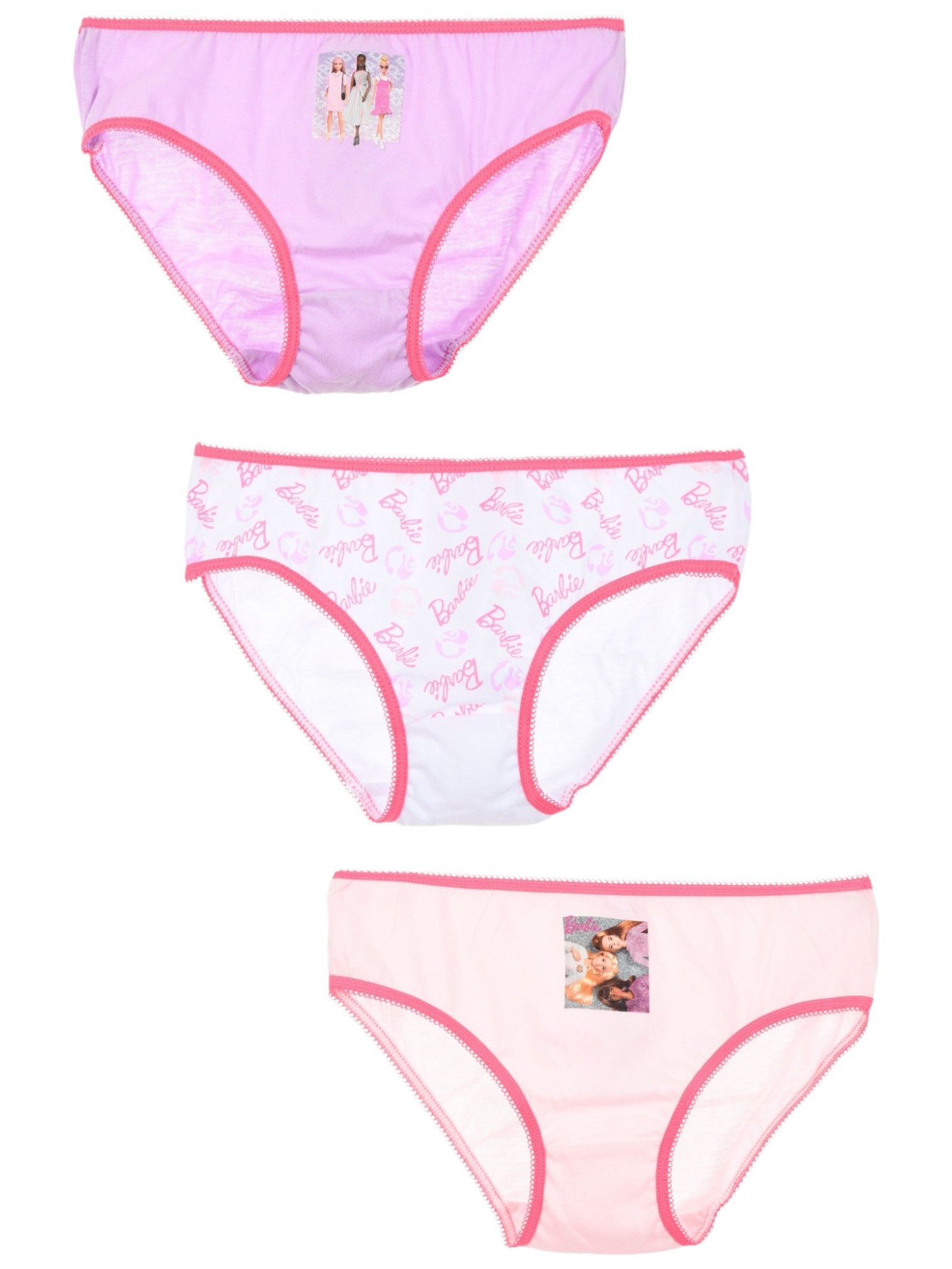 Barbie Slip mit Glitzer (3-St) Mädchen Unterhosen mit Glitzer Gr. 104-140 cm