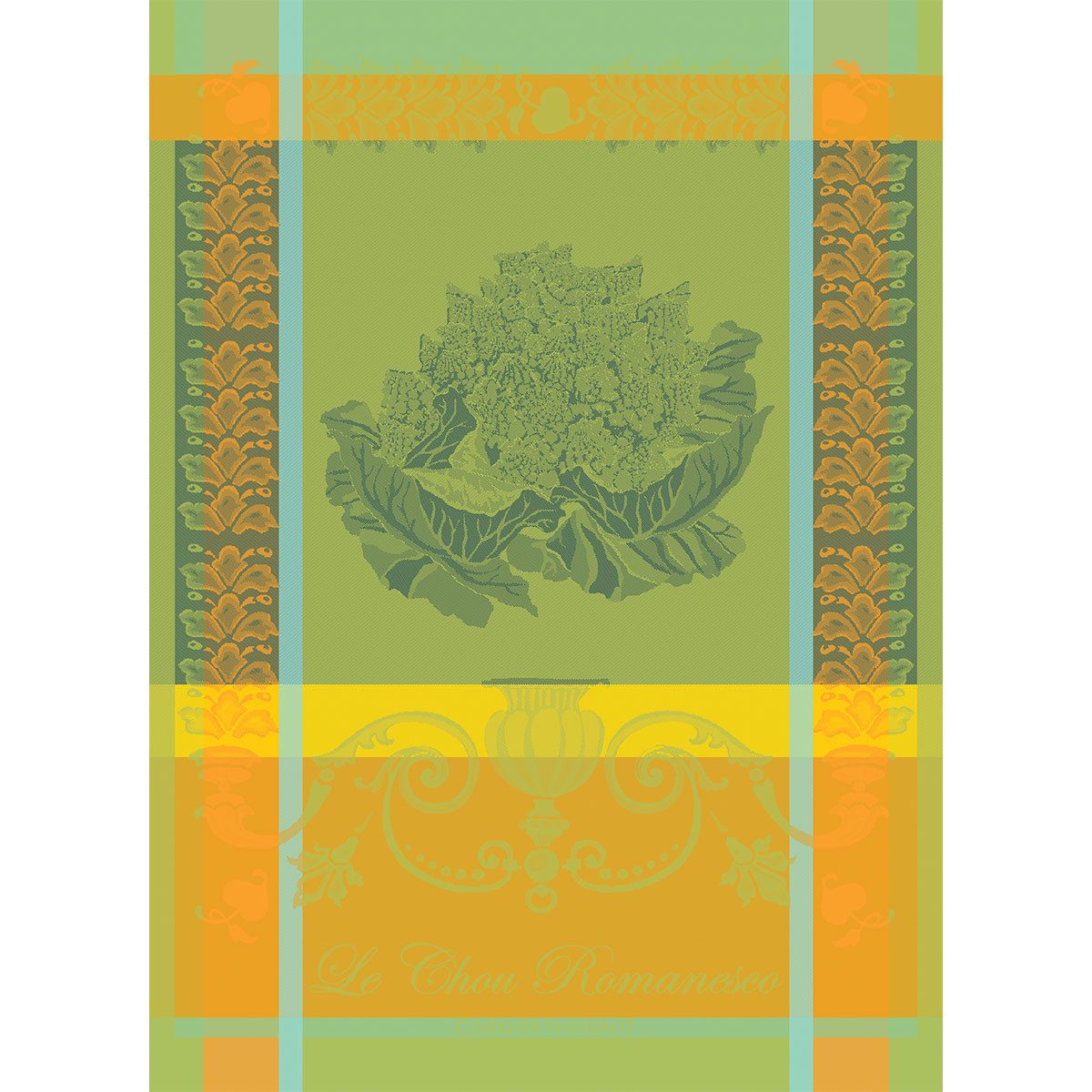 Garnier Thiebaut Geschirrtuch Geschirrtuch Le Chou Romanesco Vert 56x77 cm, (1-tlg., 1 x Geschirrtuch), jacquard-gewebt