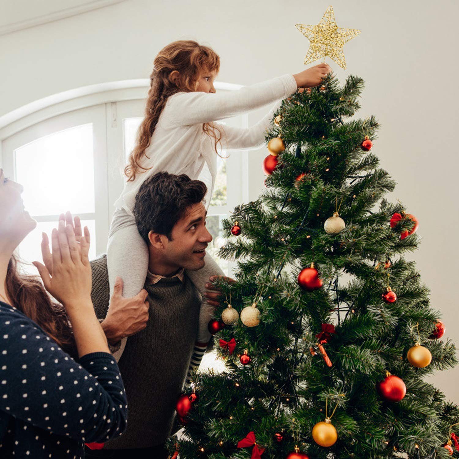 Silber Christbaumspitze für Coonoor Weihnachtsdekoration