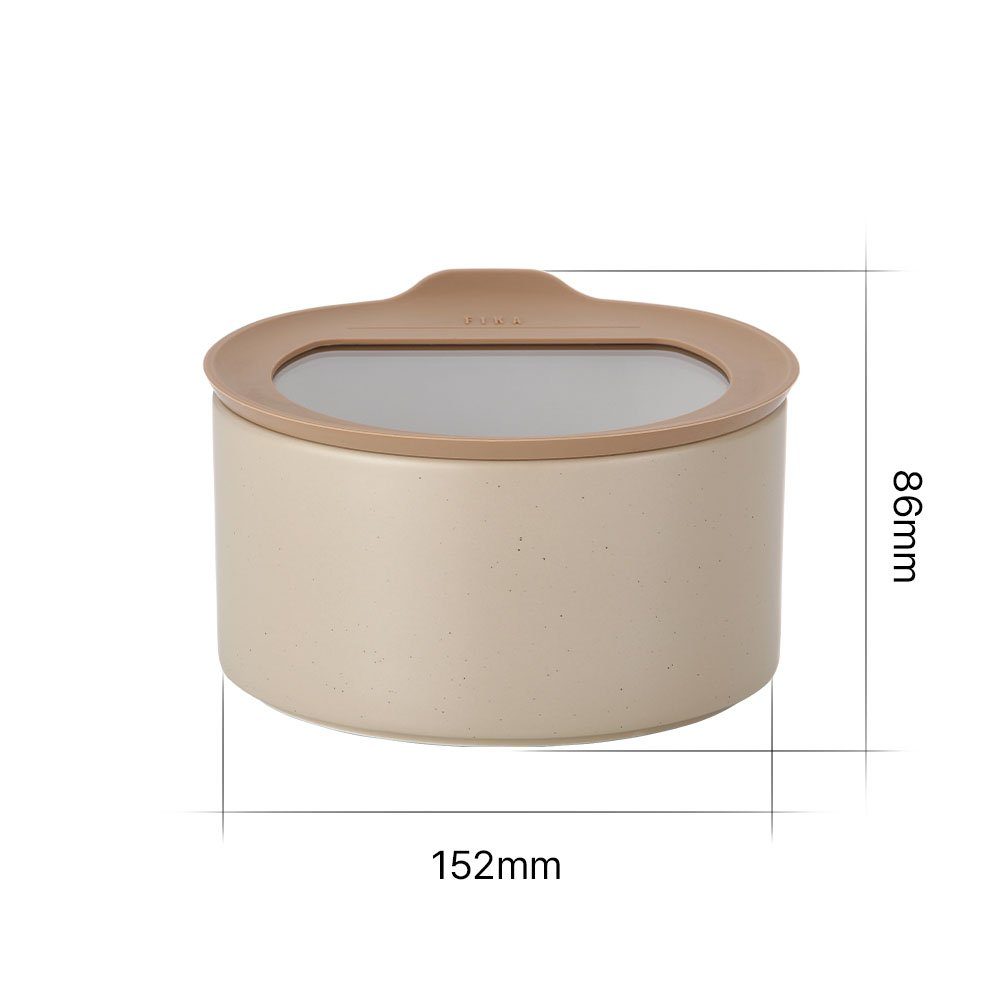 Keramik Keramik, Vorratsdose (1-tlg) FIKA Vorratsdose One Sand - 1000ml Silikon, NEOFLAM® Beige,