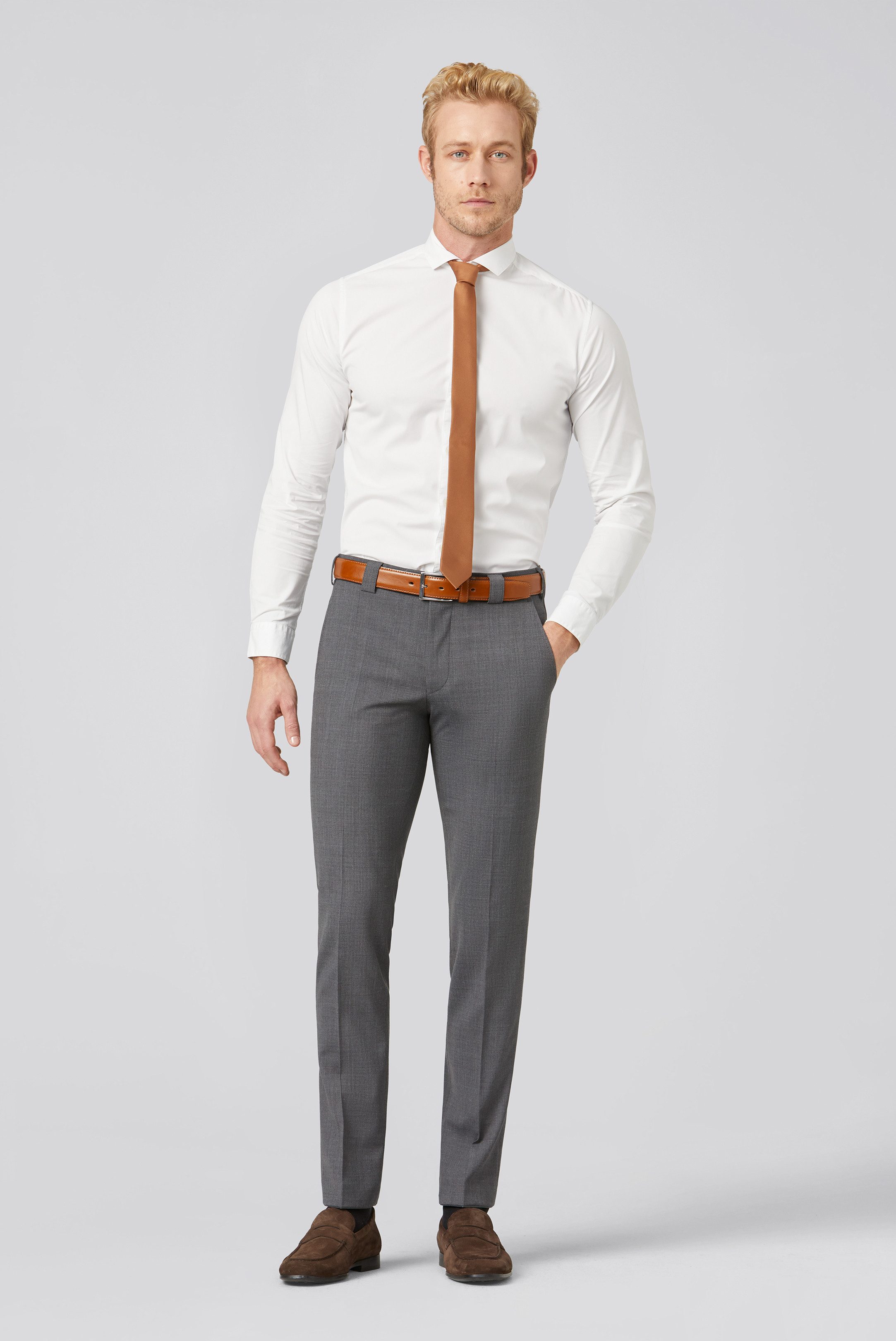 MEYER 5-Pocket-Jeans MEYER ROMA mittelgrau 115-0-9344.07