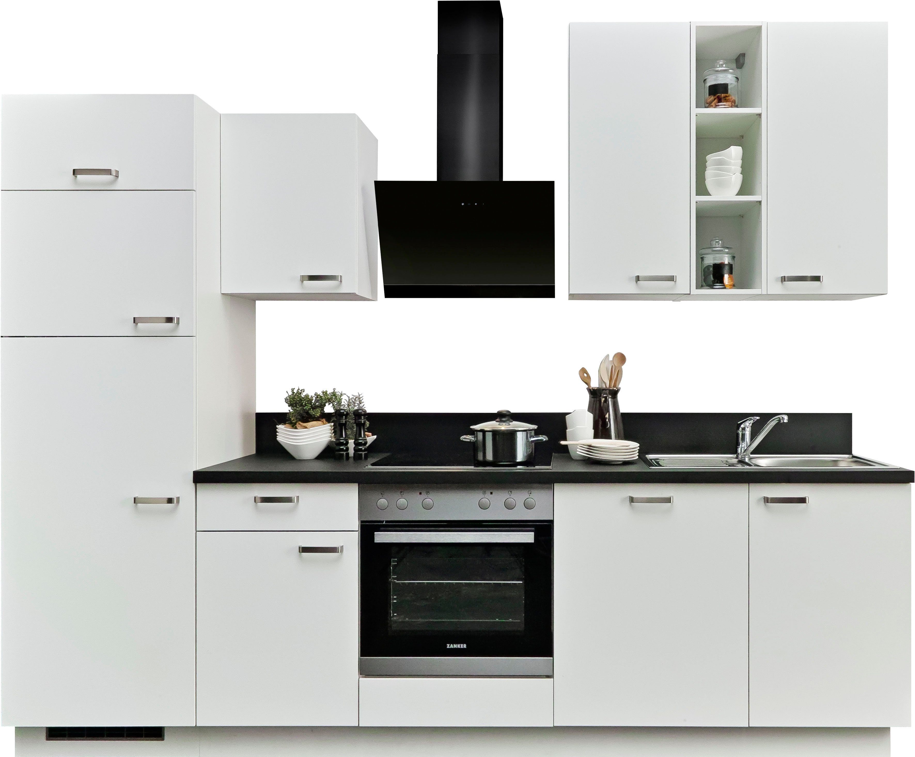Express Küchen Vollauszug, vormontiert, Küche Breite cm Bari, Soft-Close-Funktion und 280