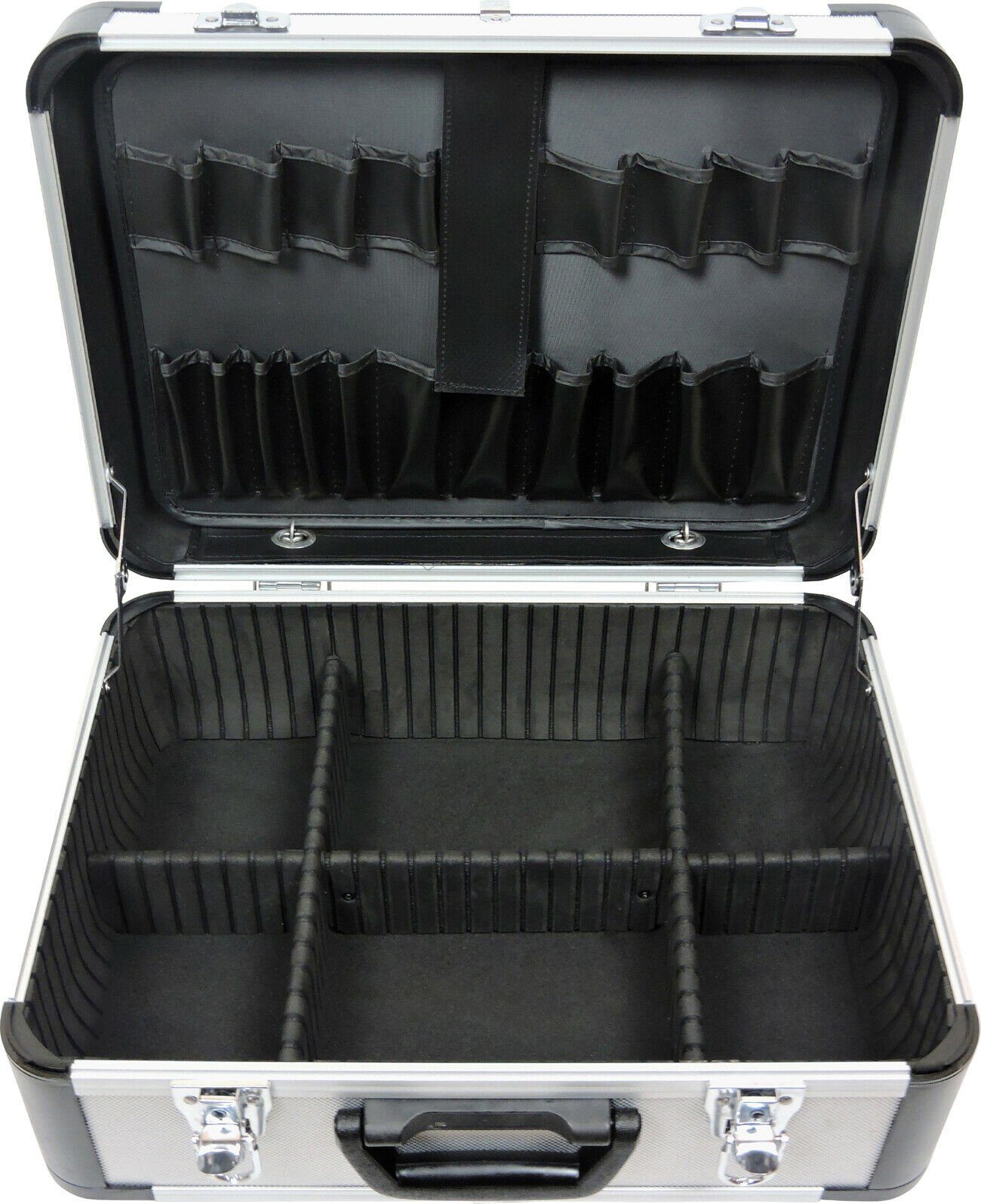 Werkzeugkoffer (Werkzeugkoffer), 702-L Werkzeugkoffer in Alu Werkzeug ohne - FAMEX Werkzeugkiste TOP-Qualität Robuster Koffer aus Werkzeugkasten - leer FAMEX Aluminium