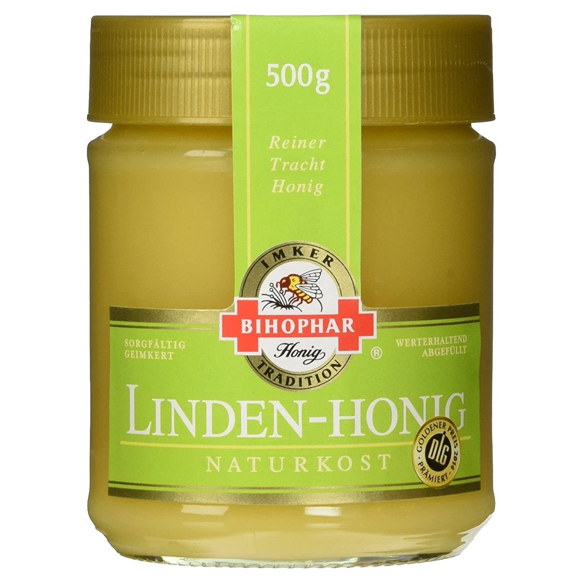 BIHOPHAR Honig, Bihophar Linden Honig Naturkost Reiner Trachthonig im Glas 500g