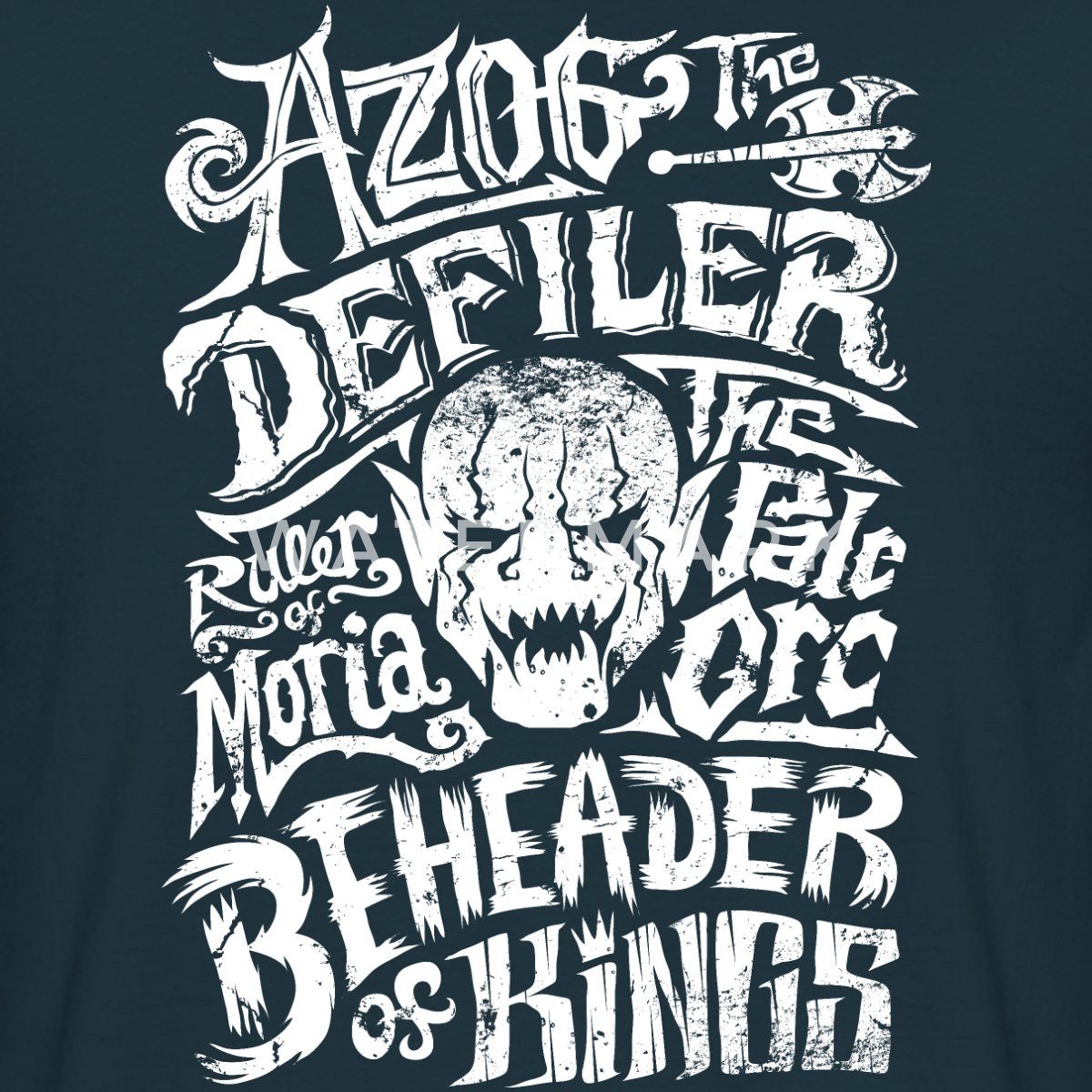 Spreadshirt T-Shirt Der Hobbit Azog Der Schänder Und Seine Titel Männer T-Shirt (1-tlg)
