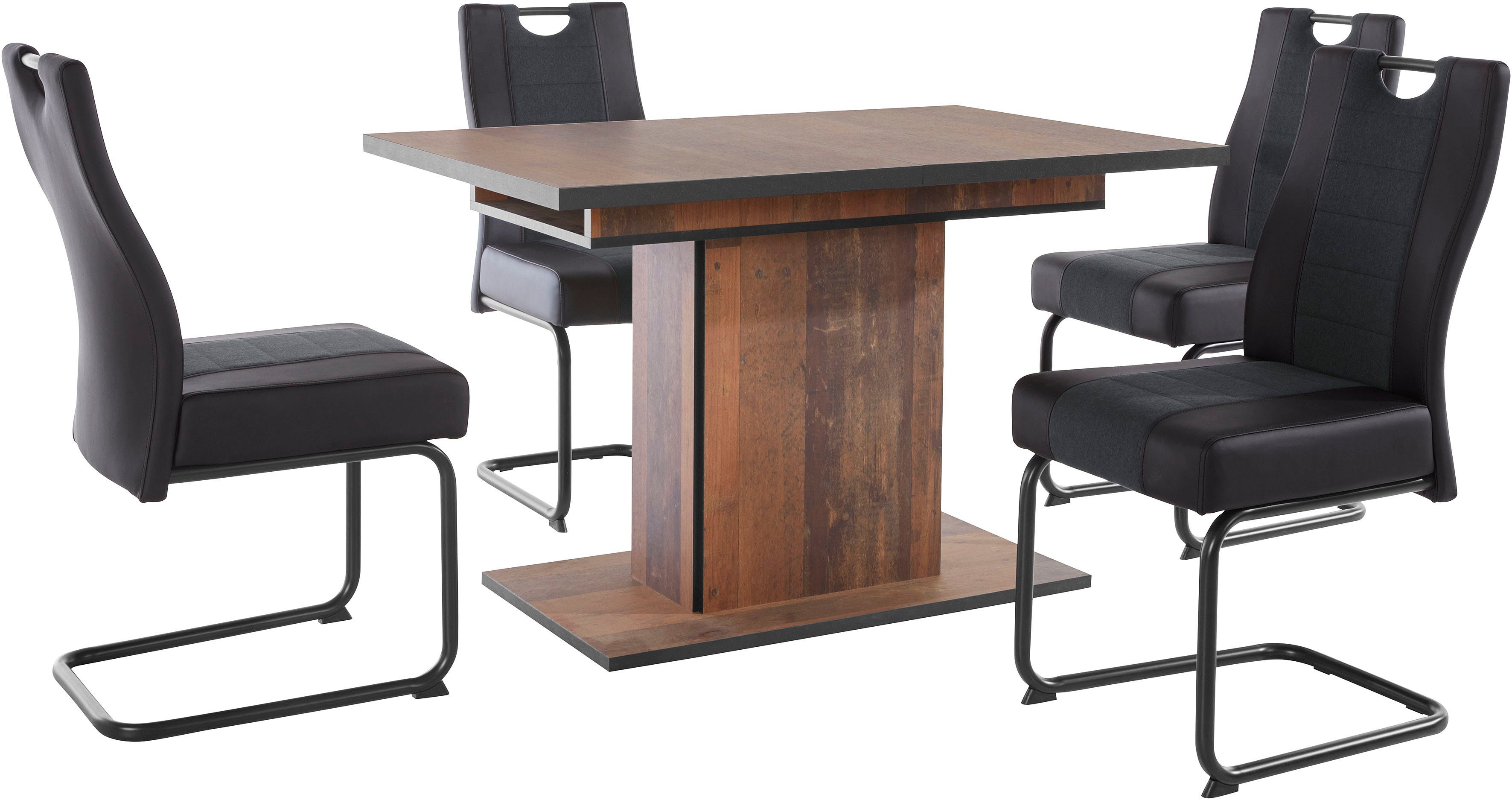 HELA Essgruppe, (Set, 5-tlg), bestehend aus 4x Erika Stuhl & 1x Ariana Tisc günstig online kaufen