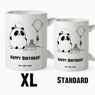 Mr. & Mrs. Panda Tasse Panda Geburtstag - Weiß - Geschenk, spülmaschinenfest, Große Tasse, X, XL Tasse Keramik, Großes Füllvolumen