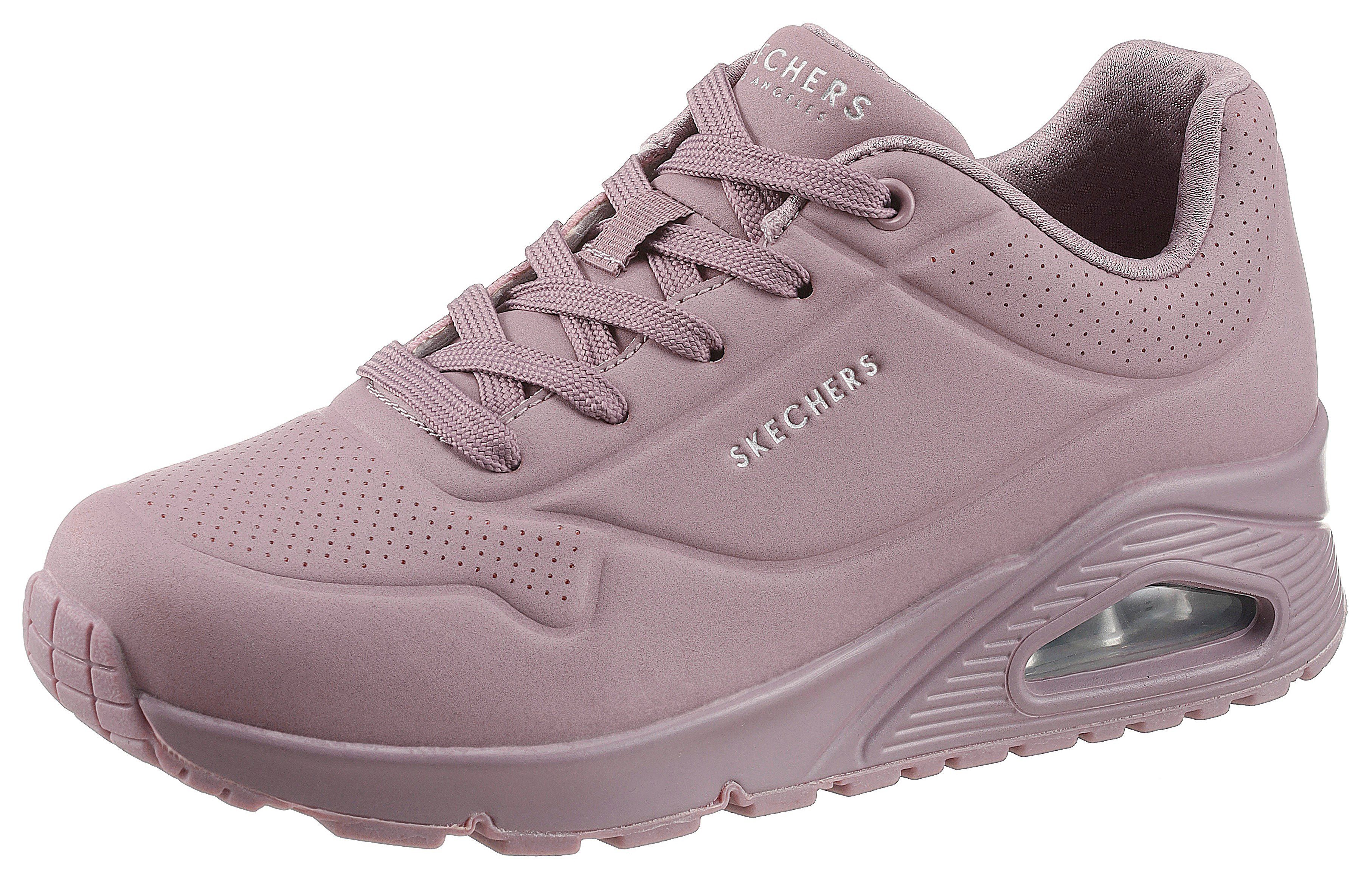 Top-Verkaufsargument Skechers Uno - Stand on flieder Perforation mit feiner Wedgesneaker Air