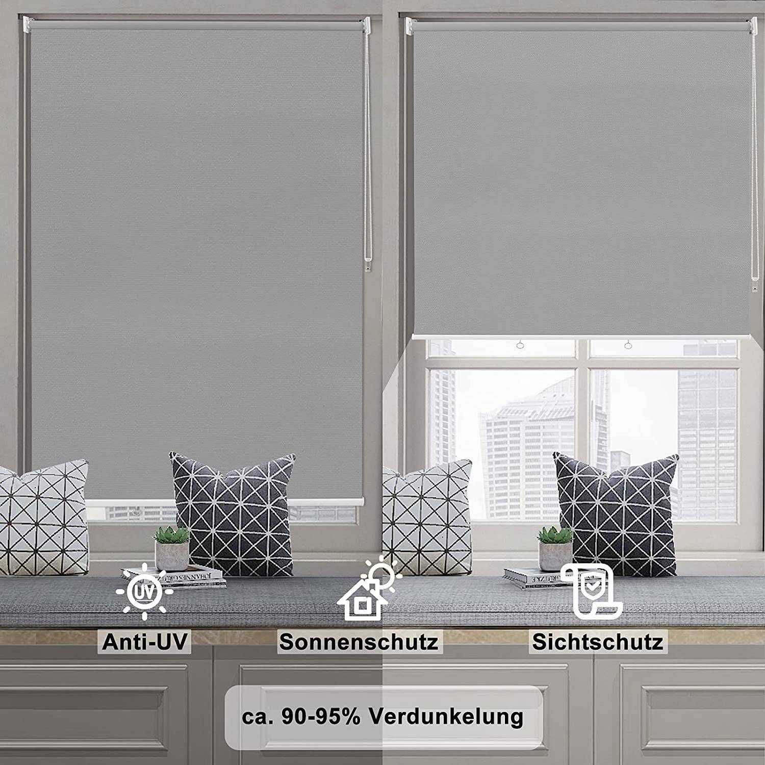 Woltu Senkrechtmarkise Außenrollo Senkrechtmarkise Balkonmarkise – Bild 5 von 5