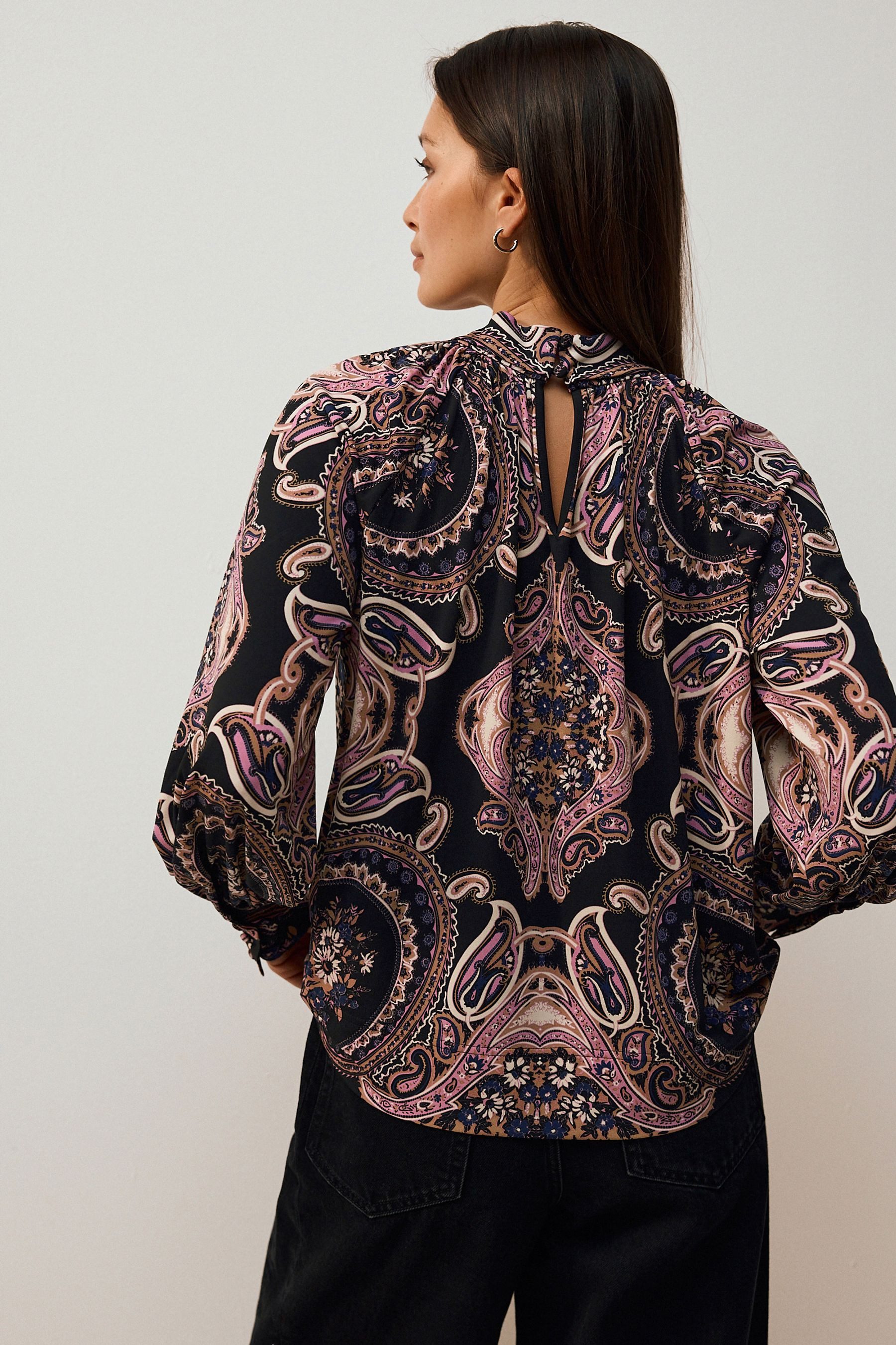 Next Langarmbluse Langärmelige Jerseybluse mit Zierknoten (1-tlg) günstig online kaufen