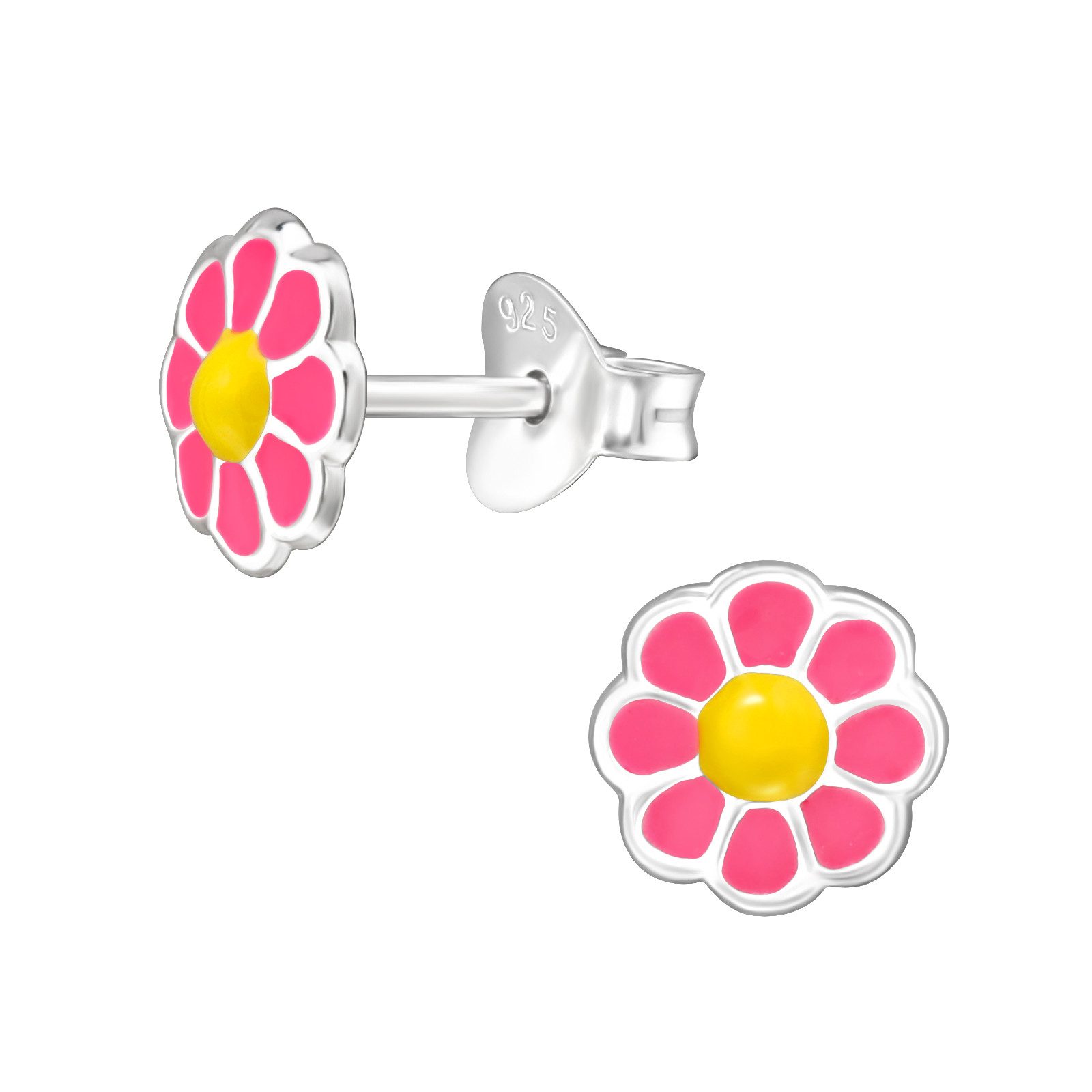 Ohrring-Set Blume Kinder Ohrringe 925 Silber Ohrstecker