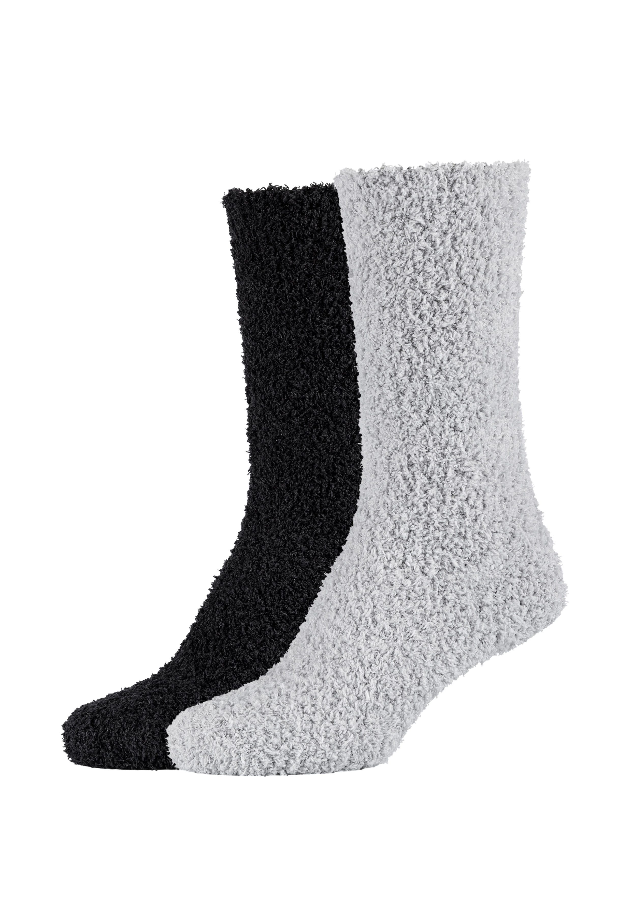 Camano Socken warm & cozy (4-Paar, 4 Paar) Crew-Schnitt, mit weichem Bund ohne Gummidruck, warme Kuschelqualität – Bild 2 von 3