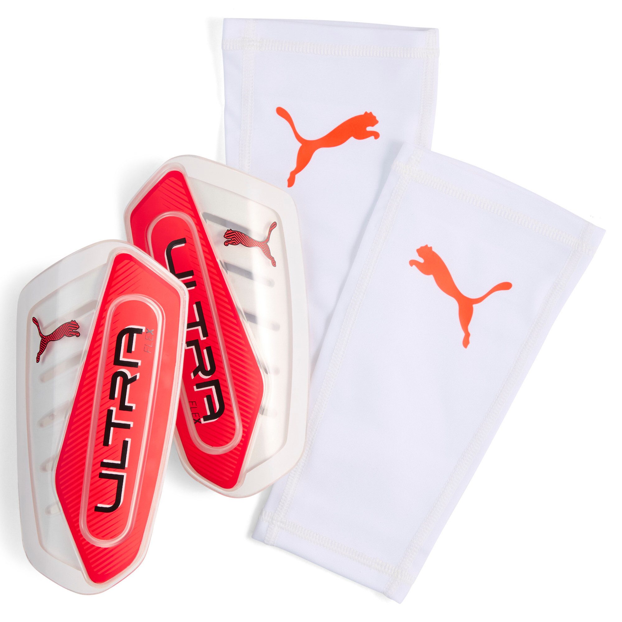 PUMA Fußball Schienbeinschoner ULTRA Flex Sleeve PUMA White-Ultra Red