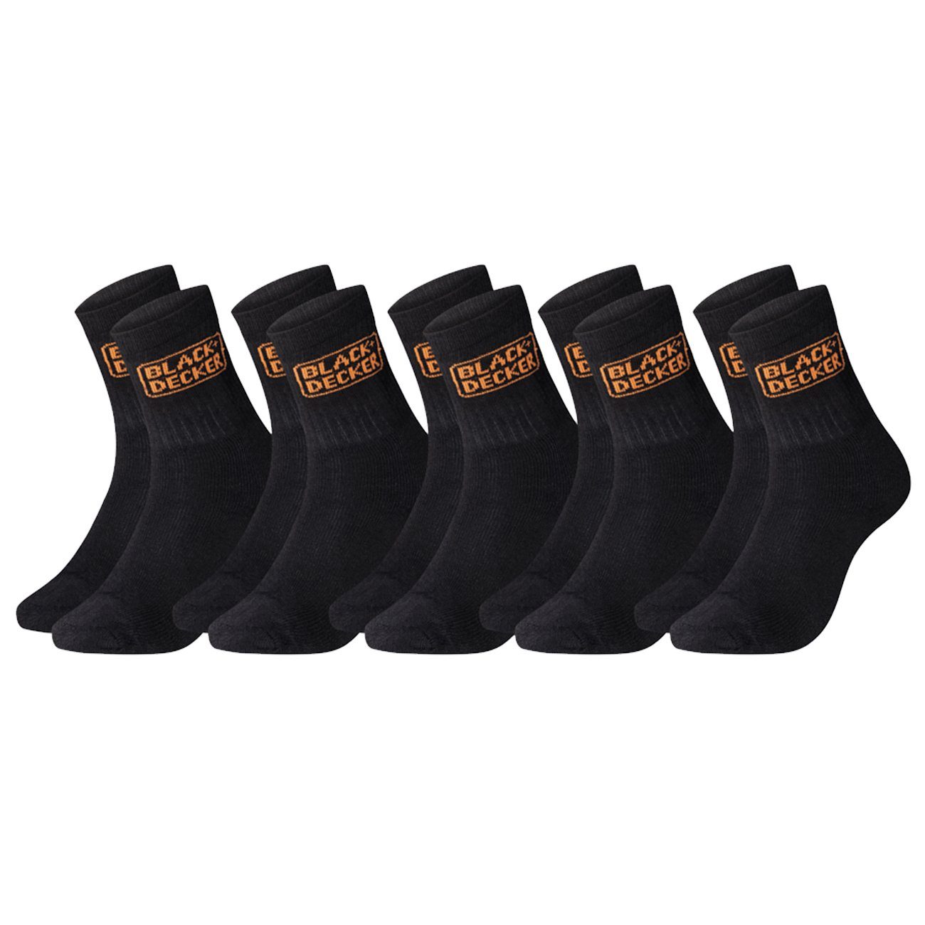 Black + Decker Sportsocken Heavy Fabric Crew (5-Paar) Work Arbeitssocken im 5er 10er 15er Sparpack