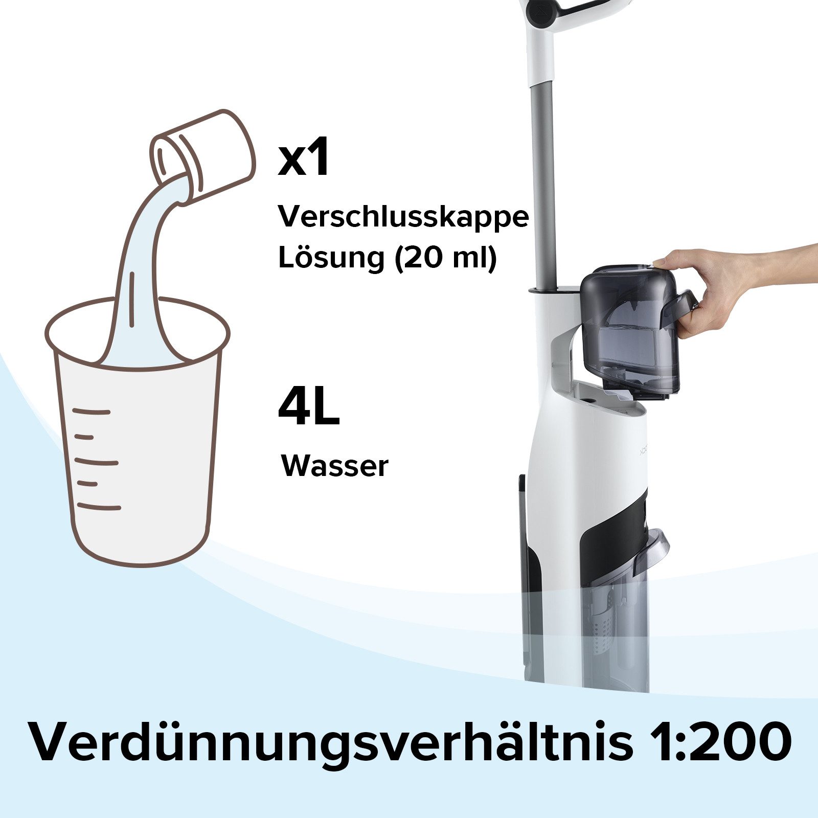 Roborock Hartbodenreiniger Original Reiniger für Qrevo pro/QV 35A/Qrevo S/F25 LT/ALT/COMBO, s7 Max ultra/ Q Revo/ dyad pro combo Saugroboter, F25 LT, F25 ALT, Qrevo S, Qrevo pro, QV 35A, Qrevo Edge, F25 RT, F25 XT, Saros 10R, Qrevo S5V, Q10 S5+, F25 GT, Q10 S5, Schaumgebremst, 100% Natürlich, Gründliche Reinigung