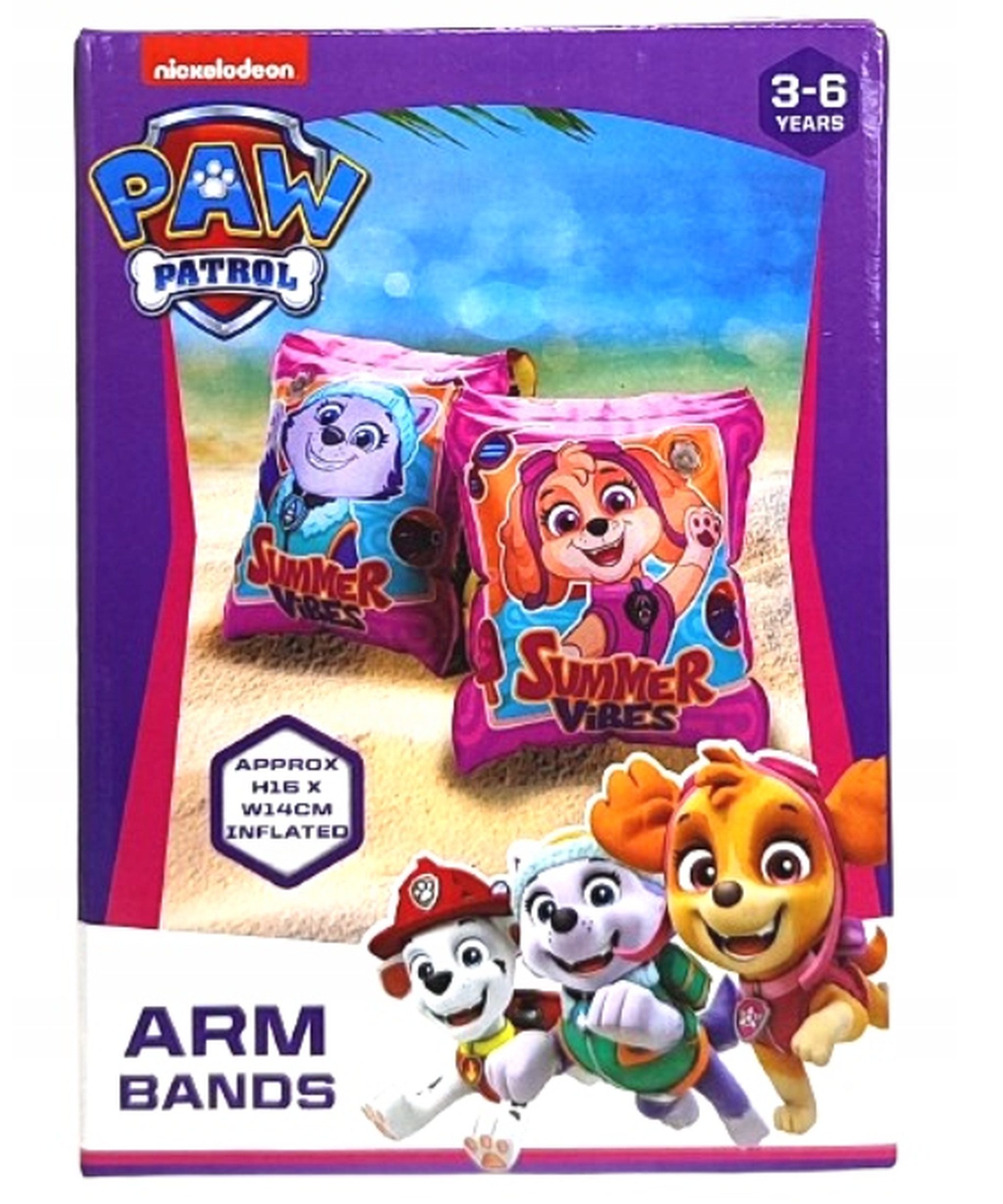 Nickelodeon Schwimmhilfe Paw Patrol SCHWIMMÄRMEL 3-6 JAHRE EVEREST SKYE (2-tlg)