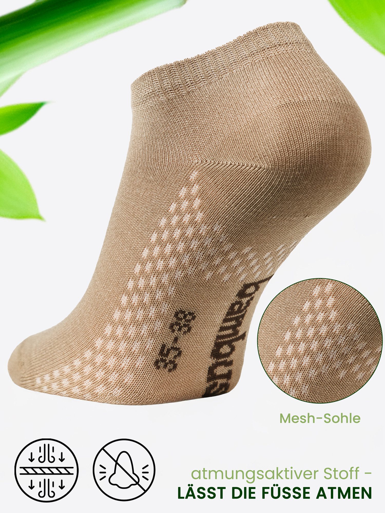 Cotton Prime® Sneakersocken Kurze Socken für Damen & Herren (6-Paar) weich und atmungsaktiv durch Viskose